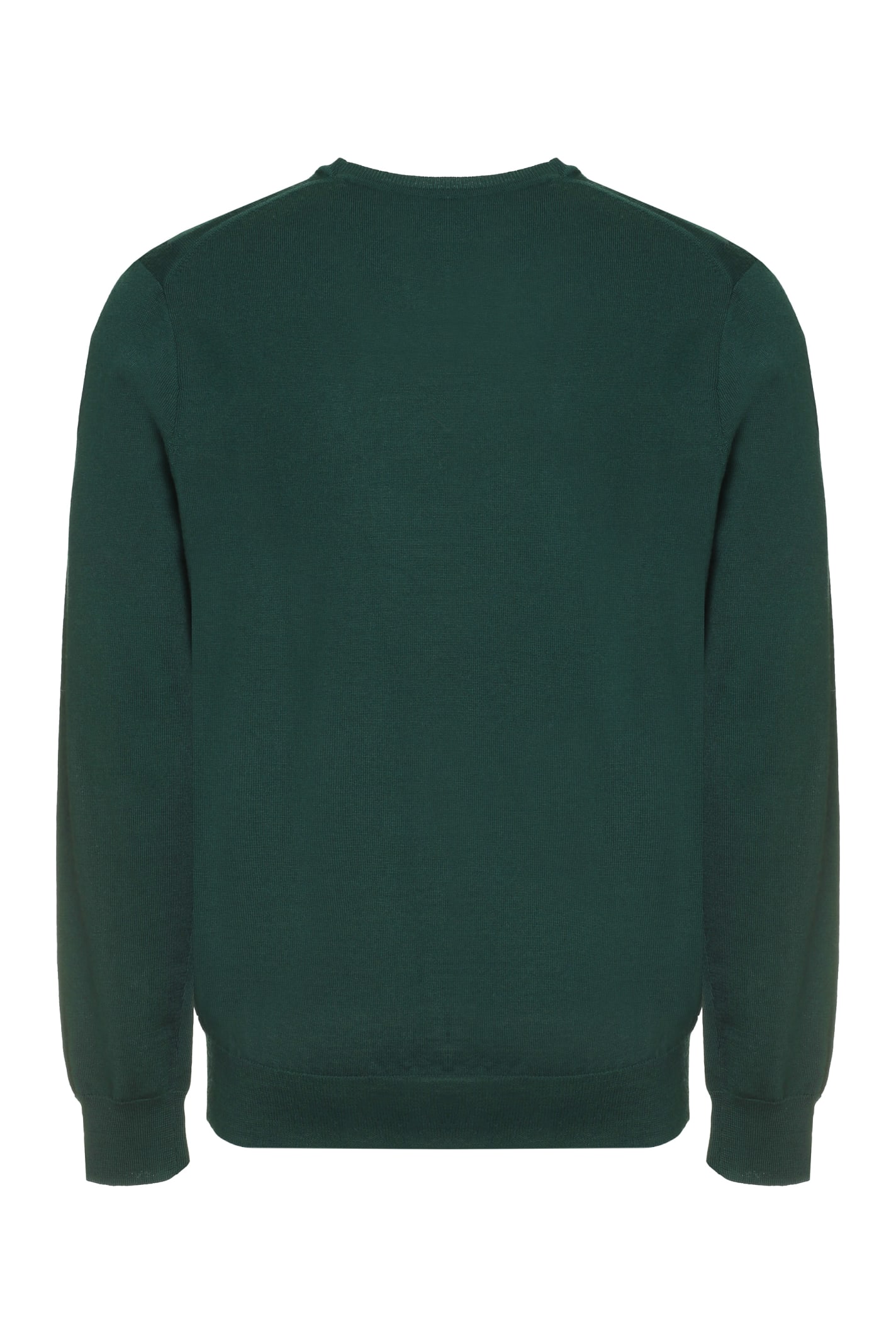 Shop Polo Ralph Lauren Wool Crew-neck Sweater In Green