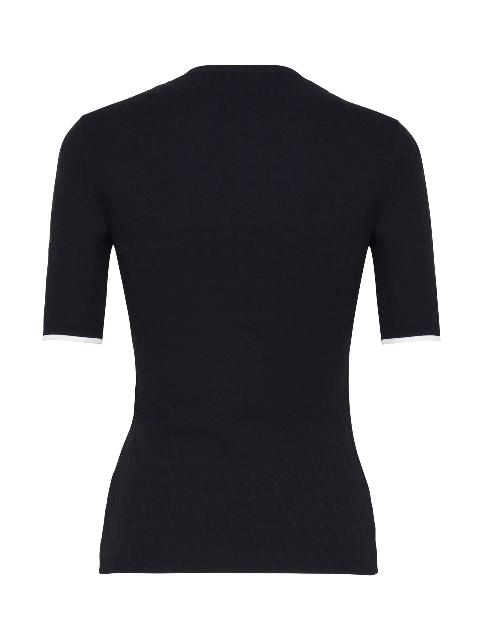 Shop Valentino Fitted Elastic T-shirt In Blue