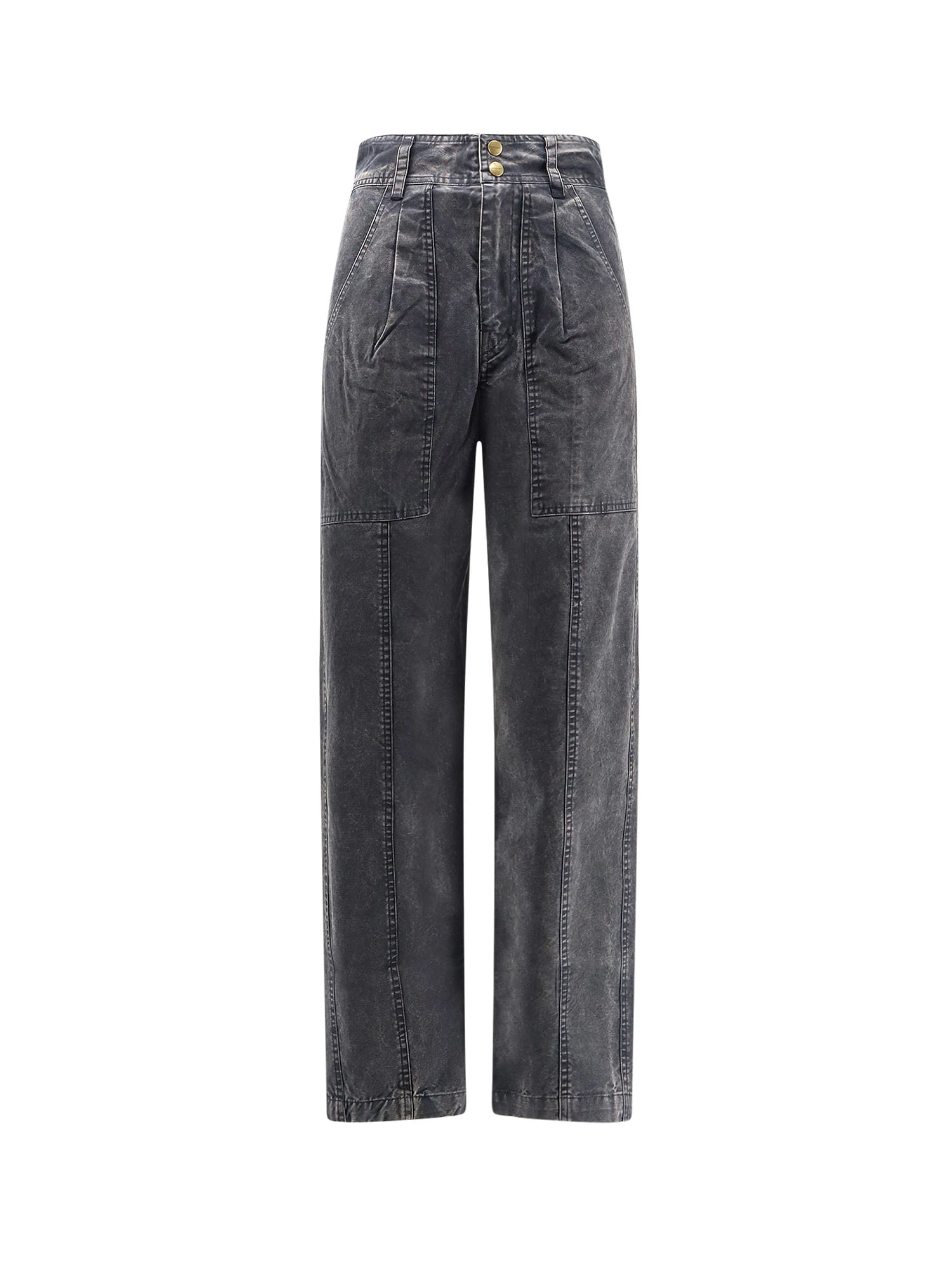 Isabel Marant Étoile Onyta Corduroy Trousers Vintage Black In Black