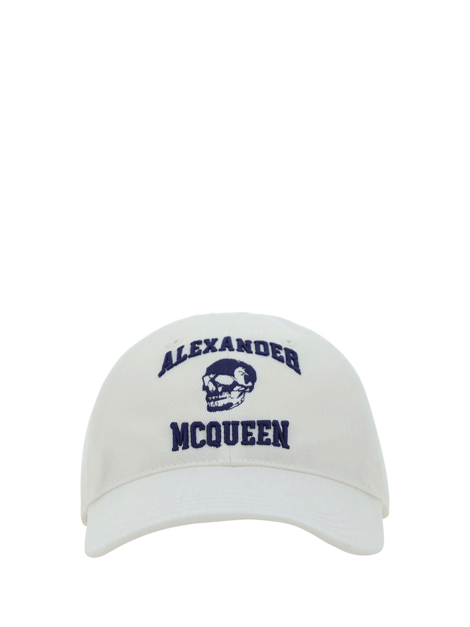 Shop Alexander Mcqueen Varsity Baseball Hat In White