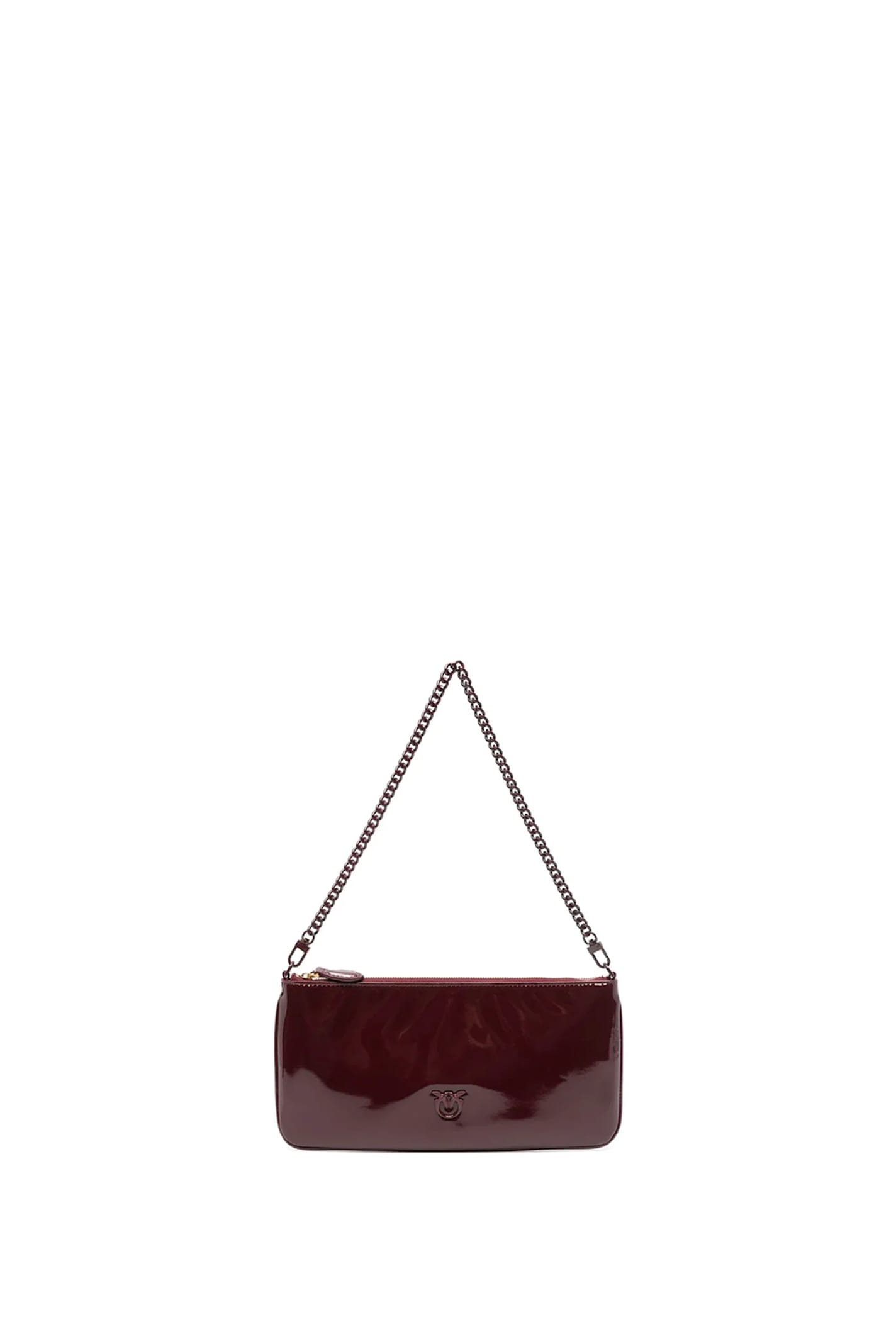 Pinko Horizontal Shoulder Bag In Burgundy