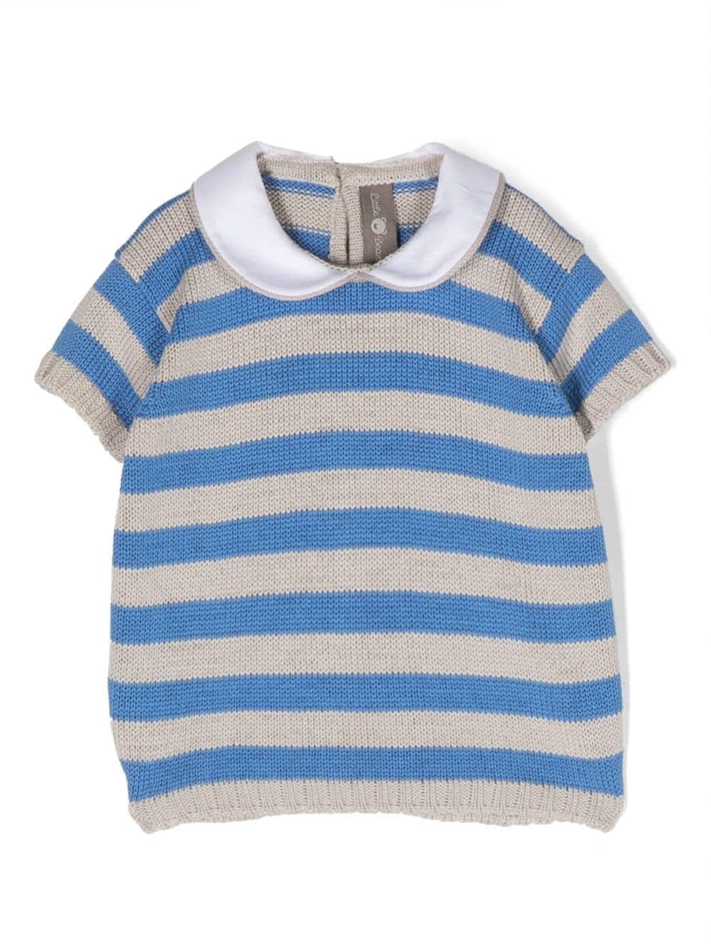 Shop Little Bear Striped Shirt In Light Blue