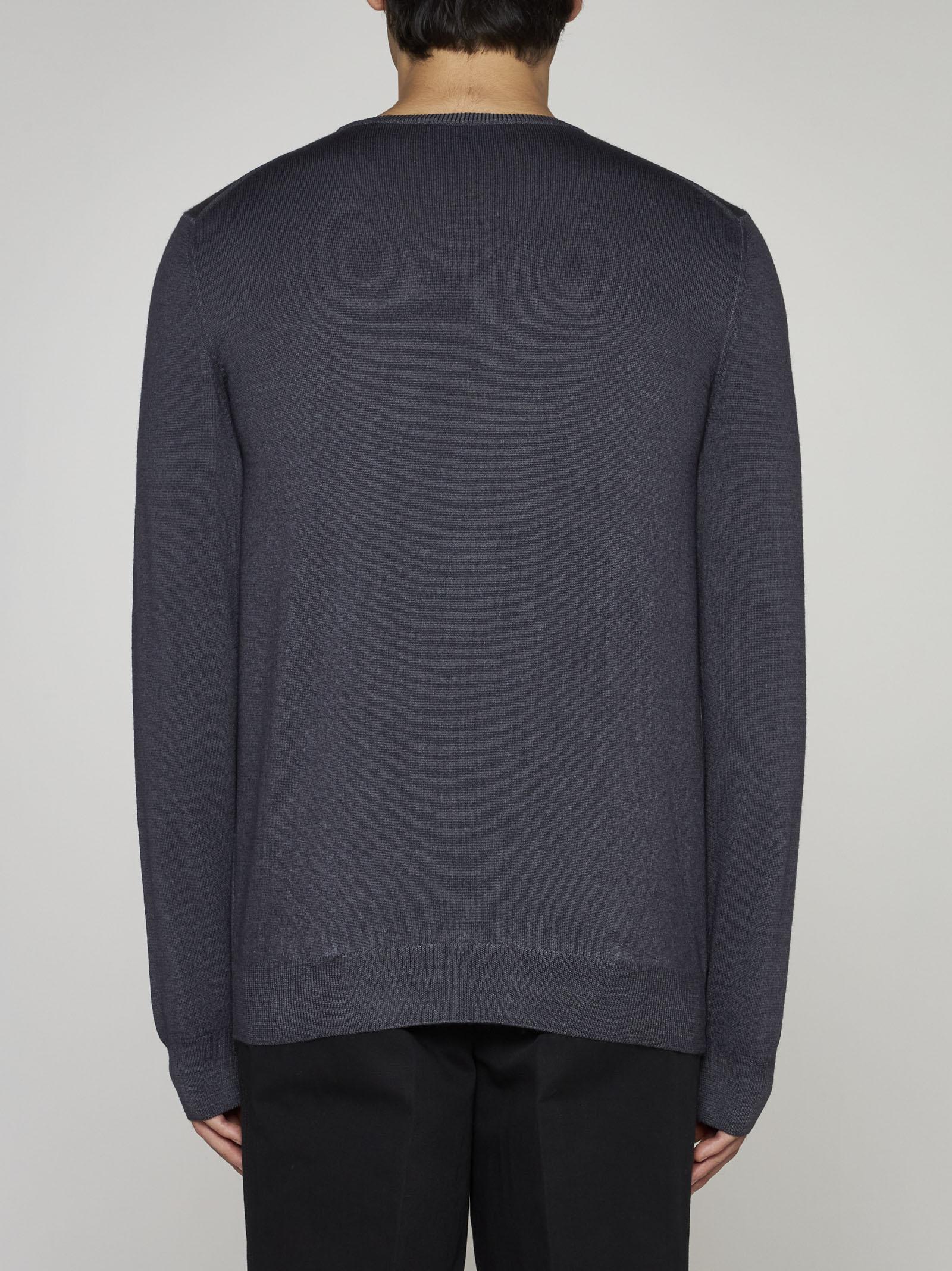 Gran Sasso Man Sweater Navy Size 40 Virgin Wool In Blue