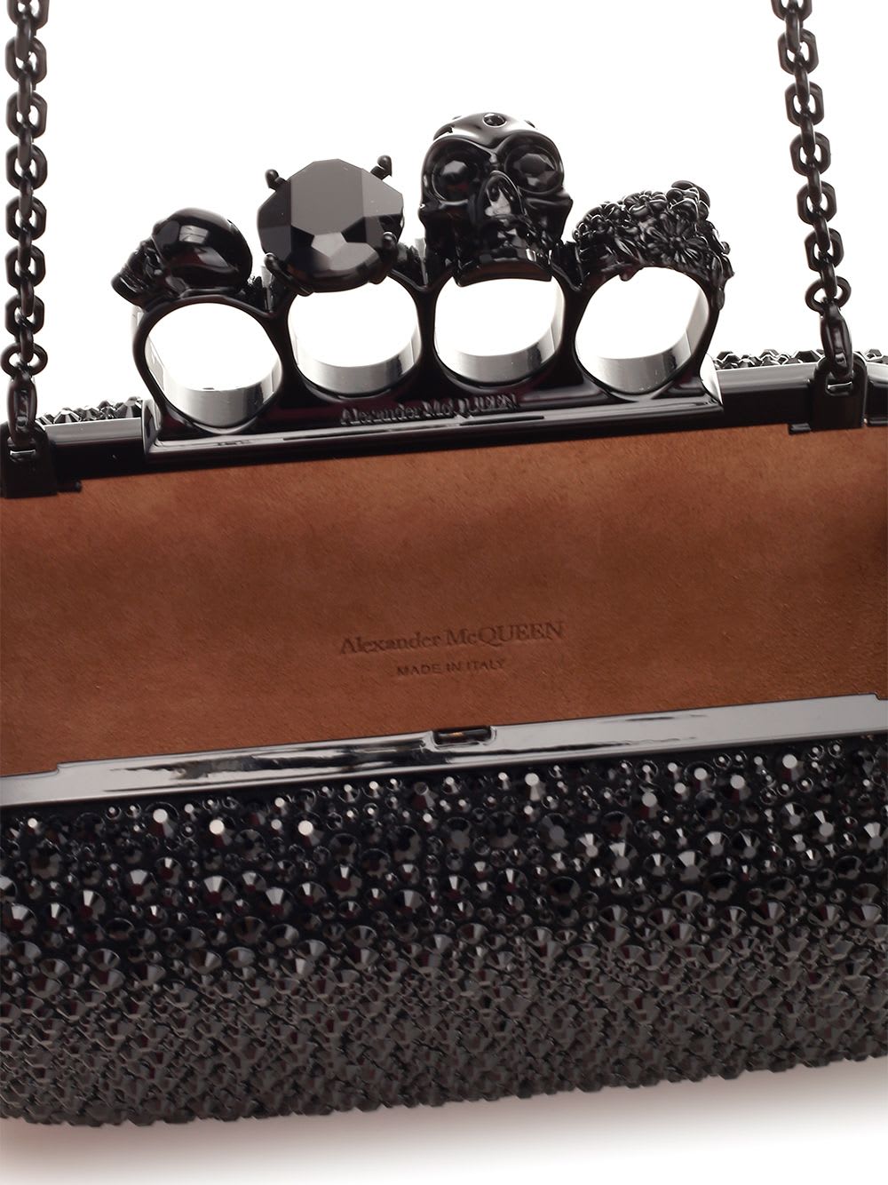 Shop Alexander Mcqueen The Knuckle Clutch In Black