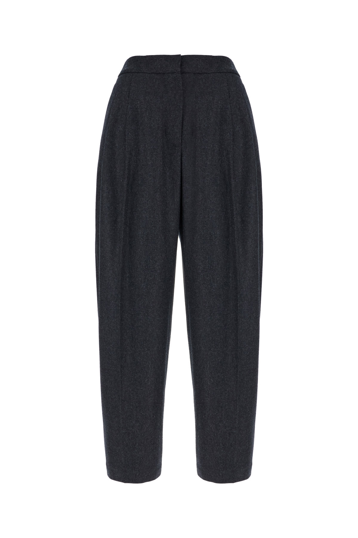 Alaïa Dark Grey Wool Pant In Black