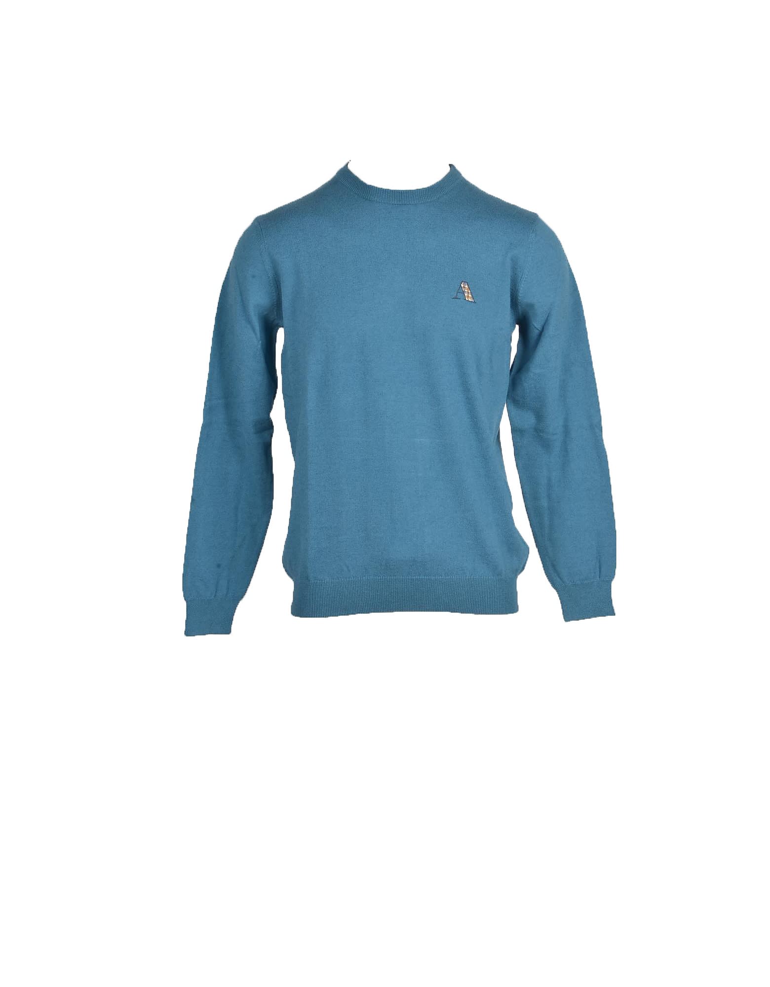 Aquascutum Mens Petrol Blue Sweater
