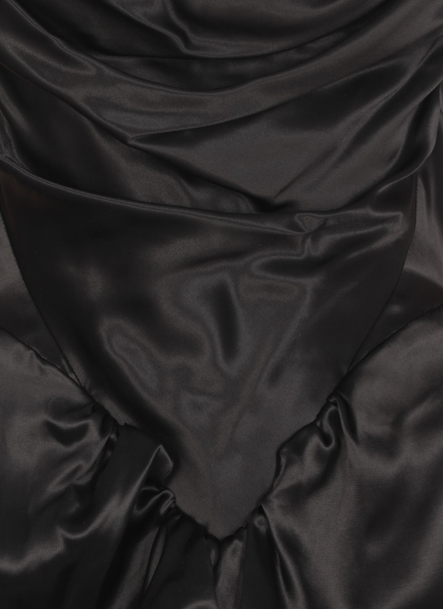 Vivienne Westwood Panther Gathered Asymmetric Maxi Dress In Black