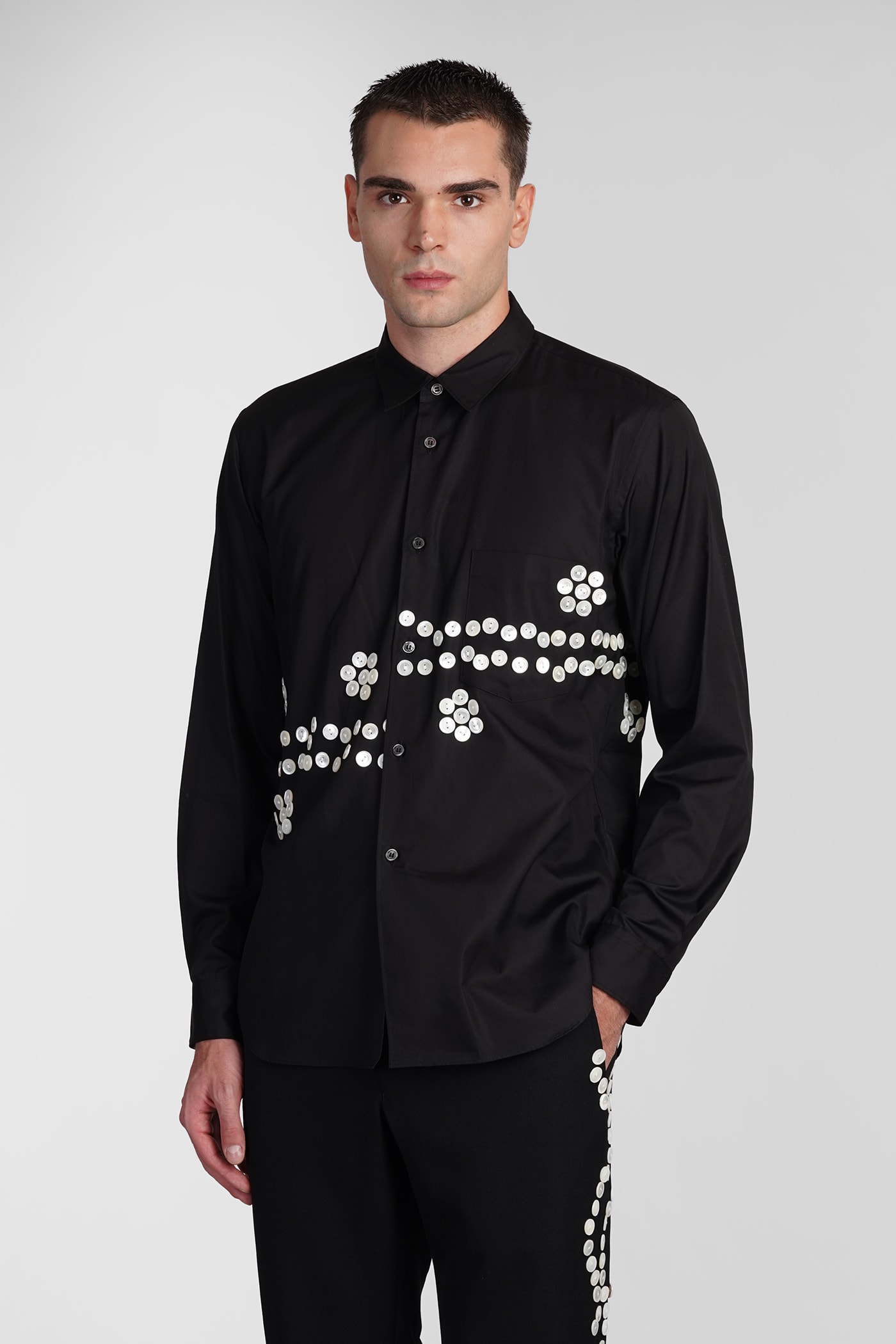 Shop Comme Des Garçons Homme Deux Shirt In Black Cotton