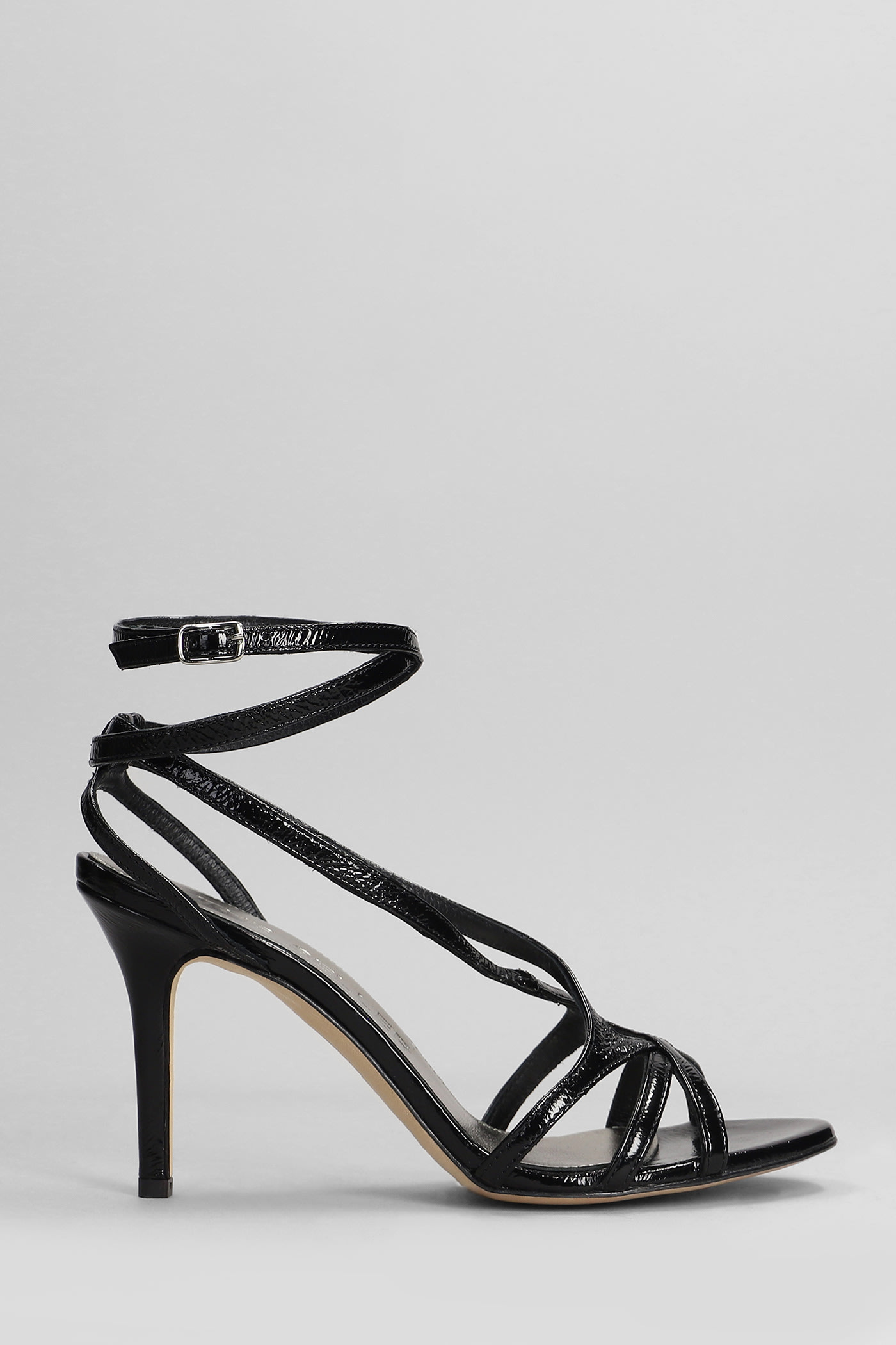 Shop The Seller Sandals In Black Leather