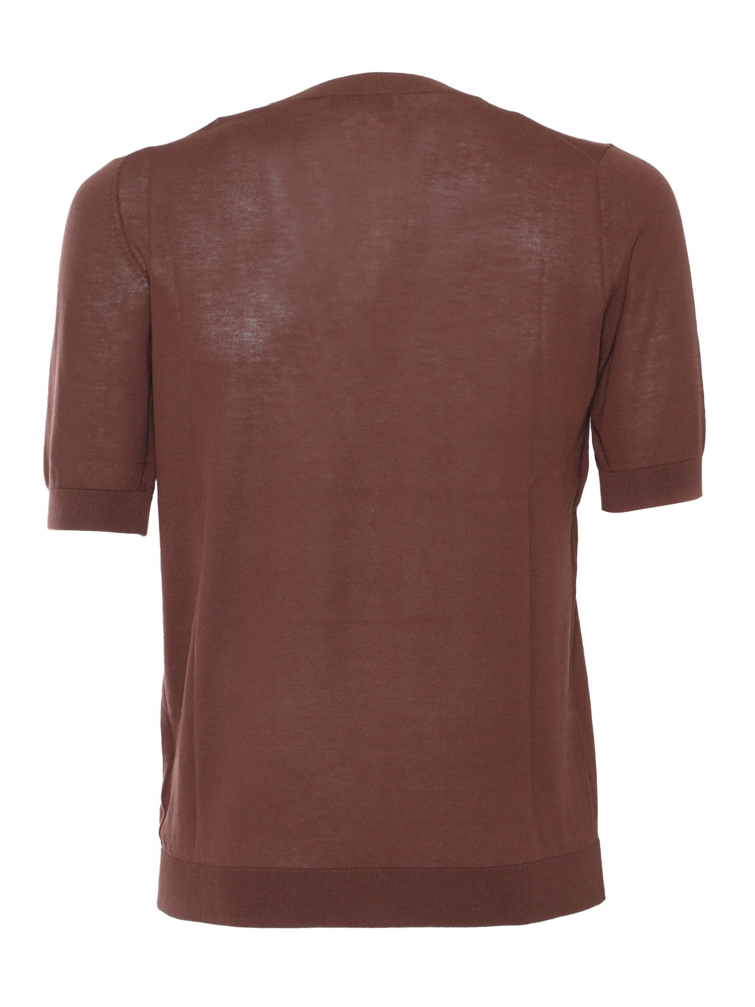Ballantyne Short Sleeves Pullover In Brown