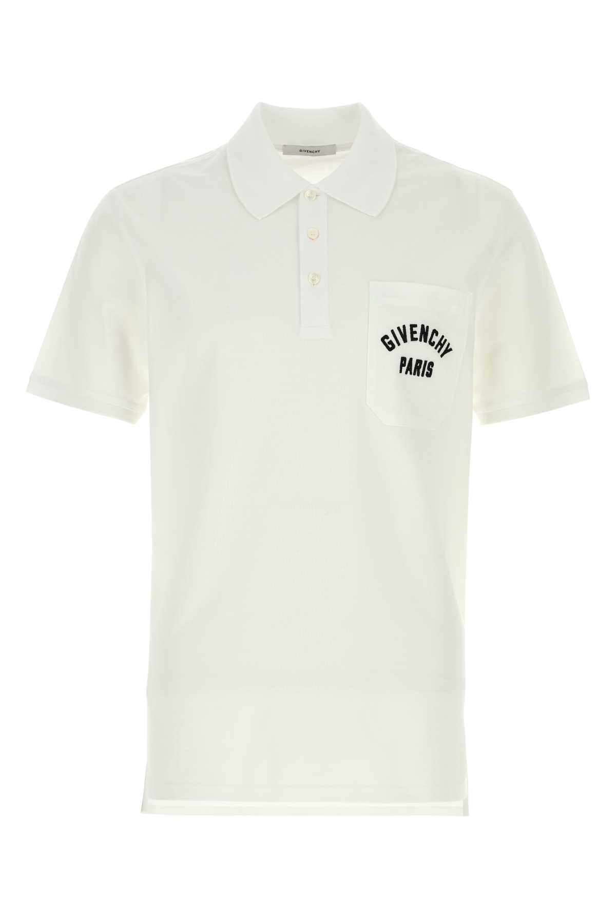 Versace White Piquet Polo Shirt