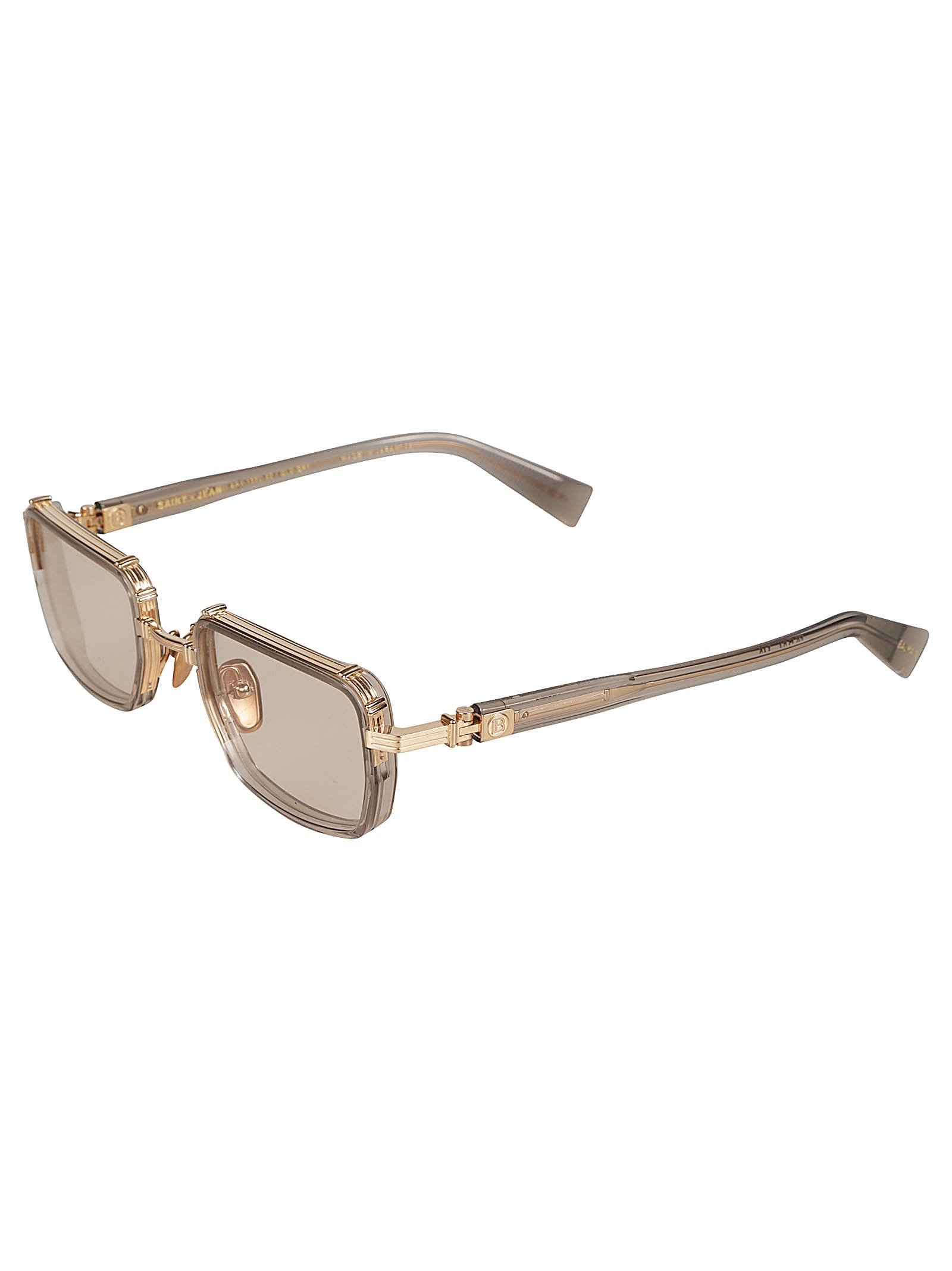 Shop Balmain Saint Jean Sunglasses Sunglasses In Gold/grey