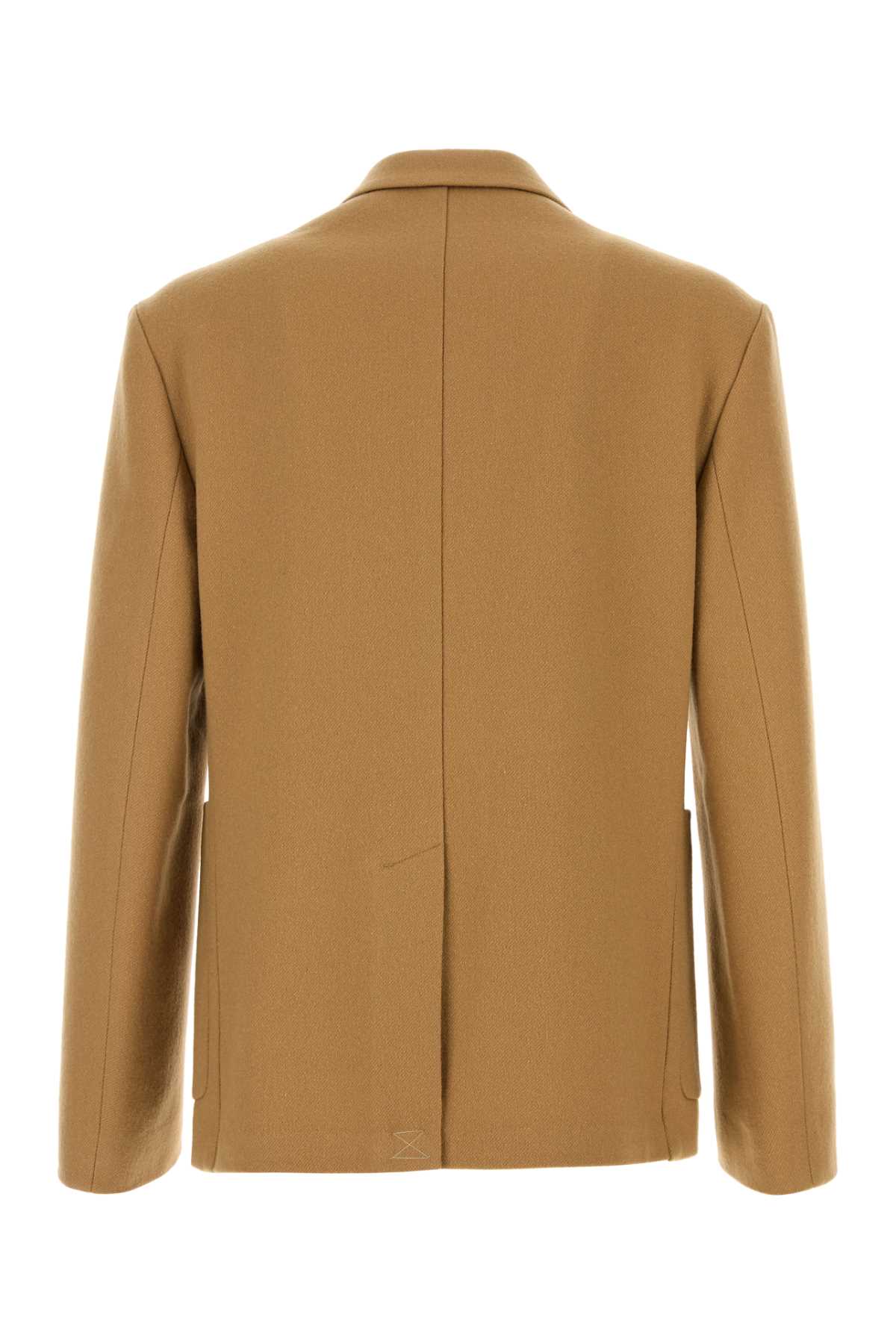 Shop Dries Van Noten Camel Wool Blend Barleys Blazer