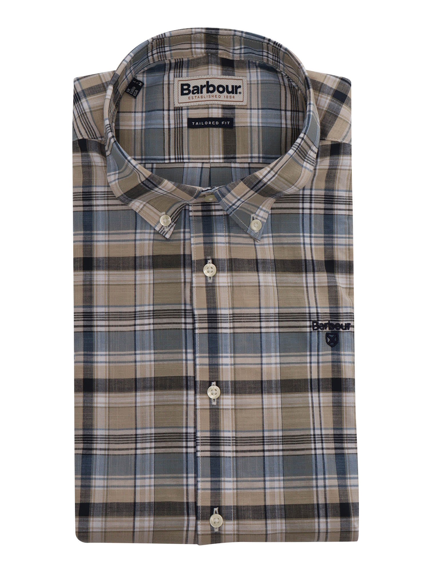 Shop Barbour Tartan Multicolor Shirt In Grey