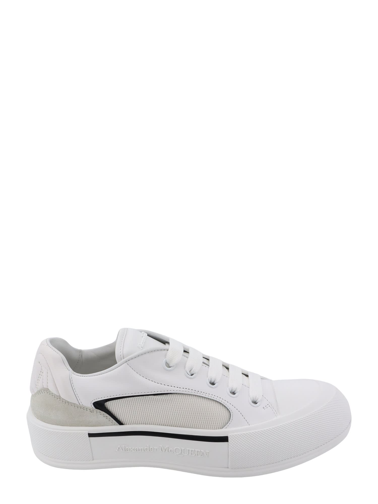 Alexander Mcqueen Deck Plimsoll Sneakers In White