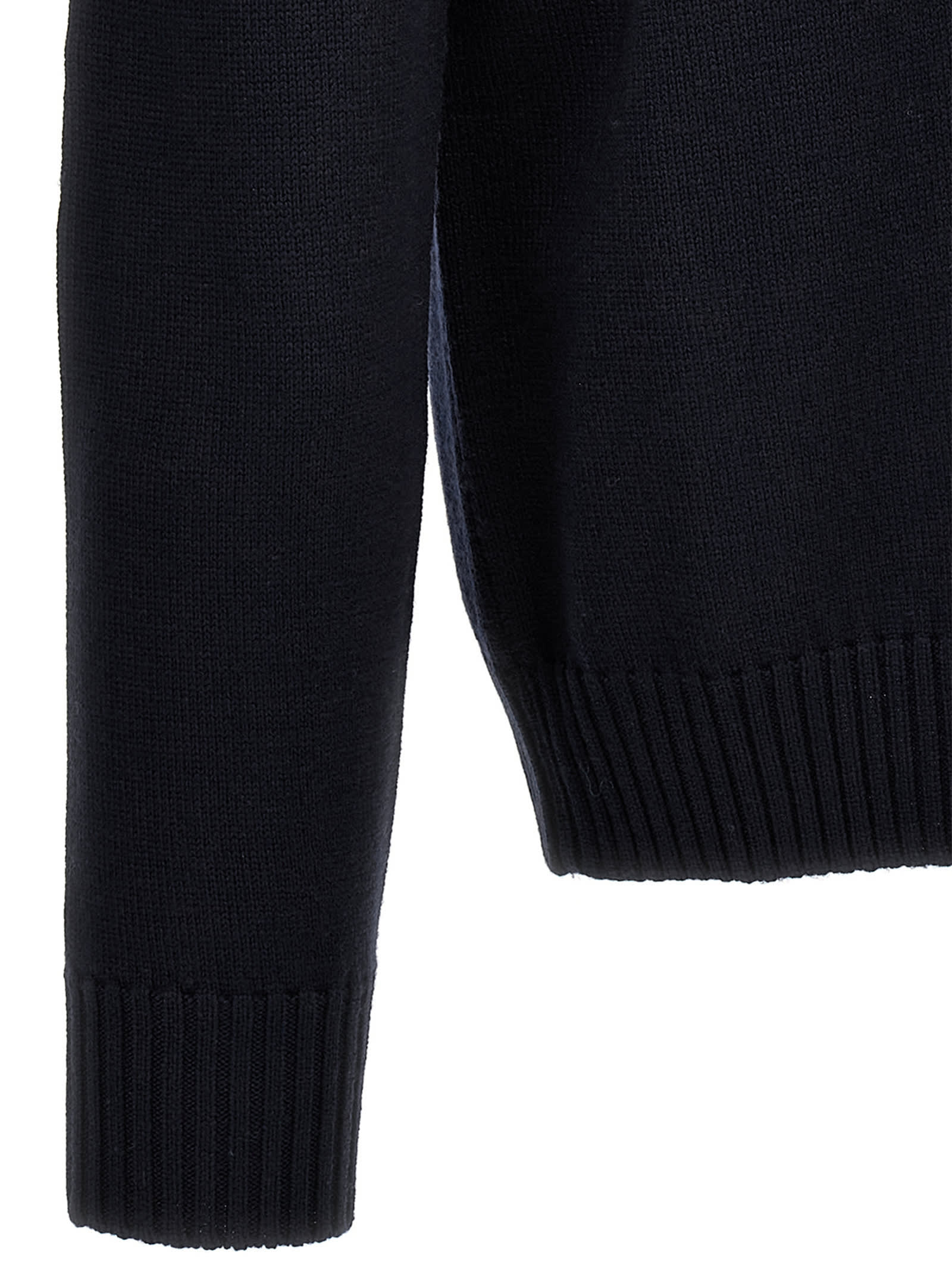 Ballantyne Merino Sweater Sweaters And Cardigans Black In Blue