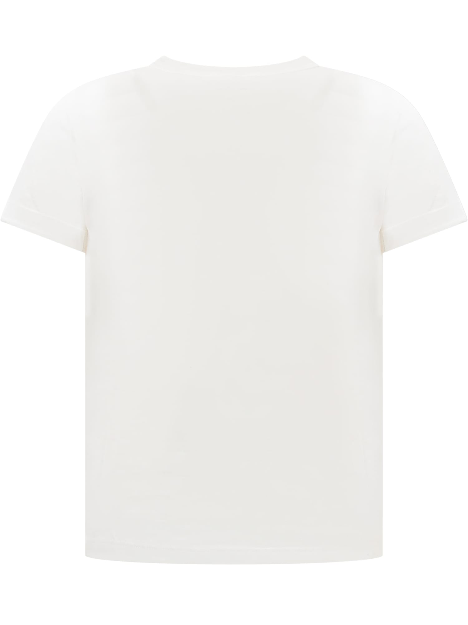 Shop Stella Mccartney T-shirt With Flowers In Ivory