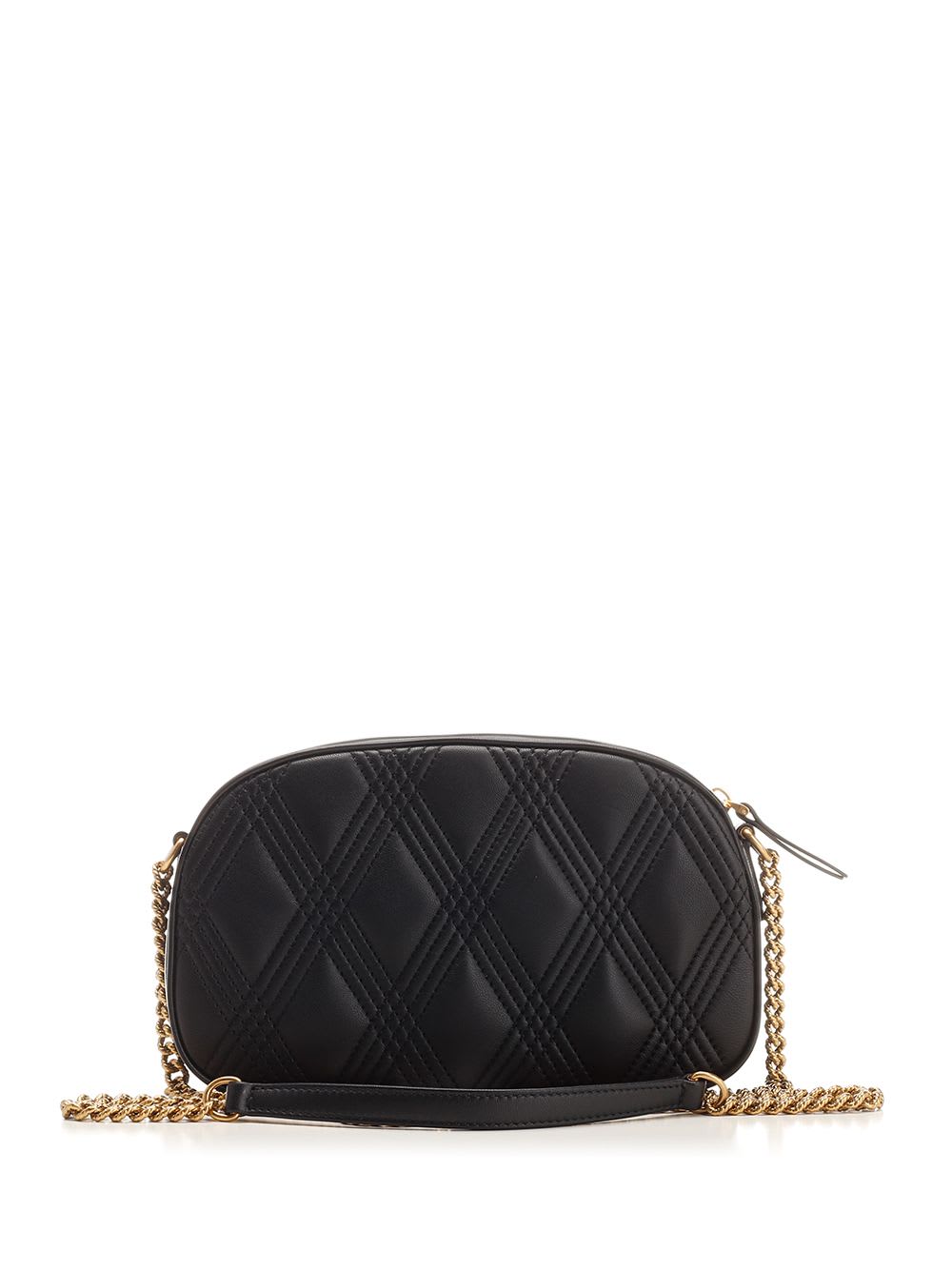 Valentino Quilted Shoulder Bag With In Black