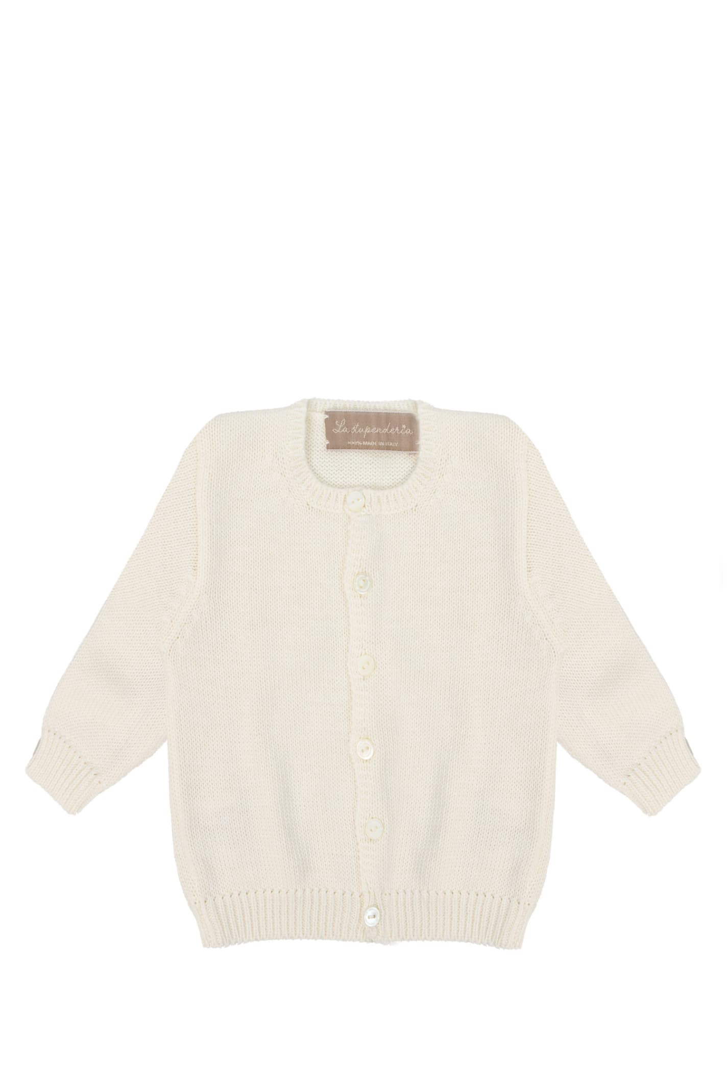La Stupenderia Babies' Cotton Sweater In White