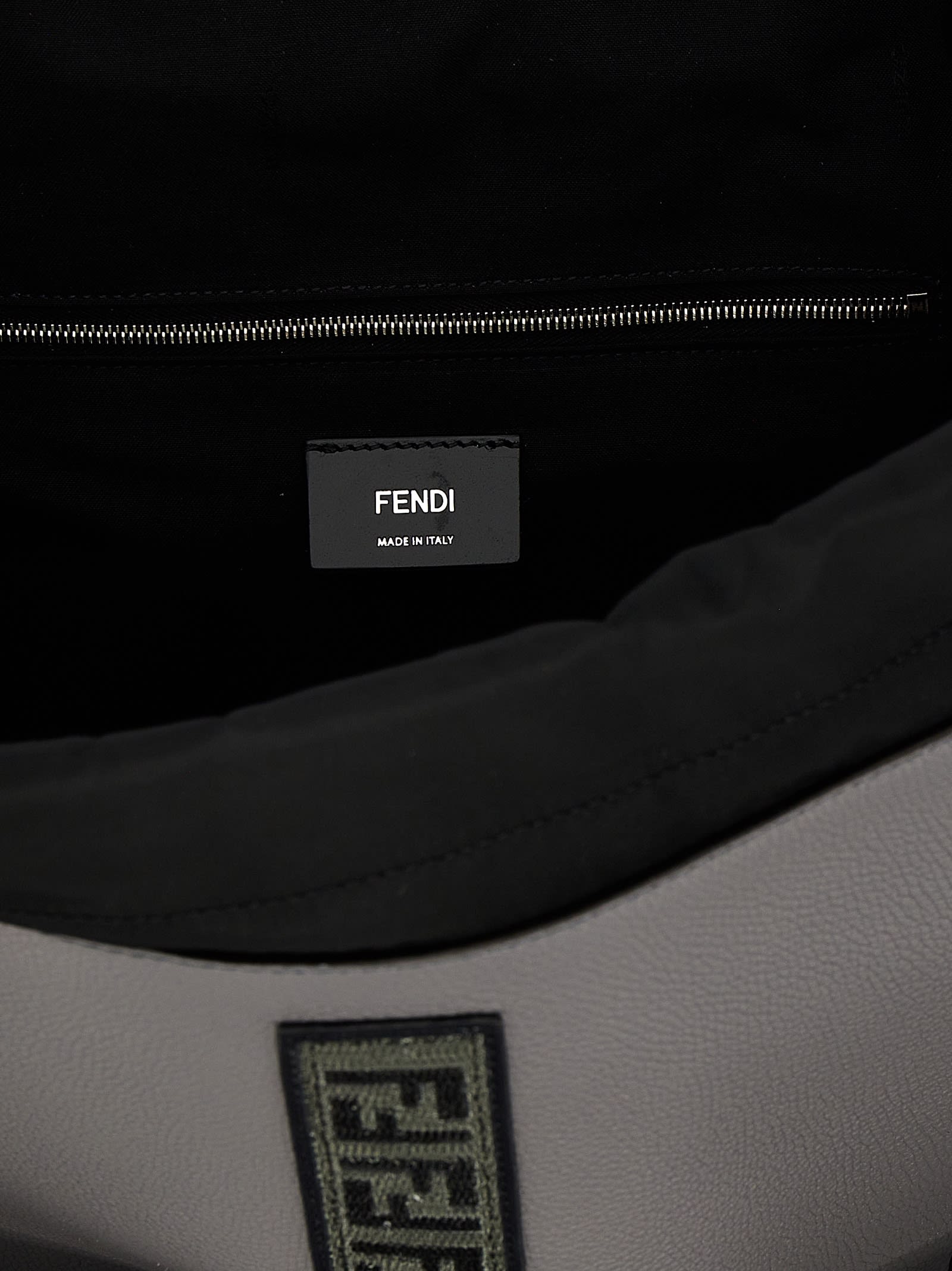 Shop Fendi Strike Large  Roma Backpack In Gray