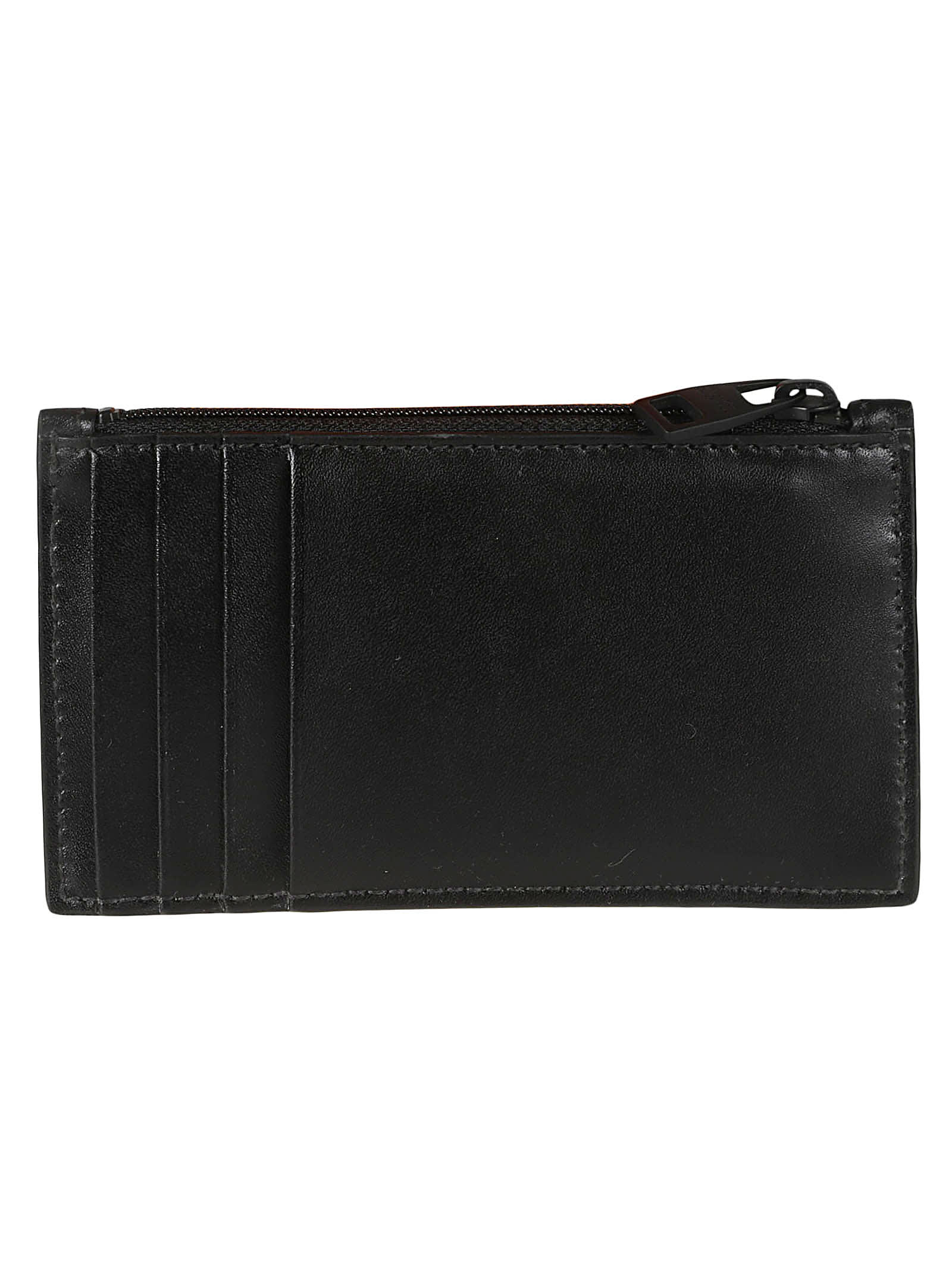 Shop Alexander Mcqueen Mcqueen Zip Coin Card Holder In Black/white