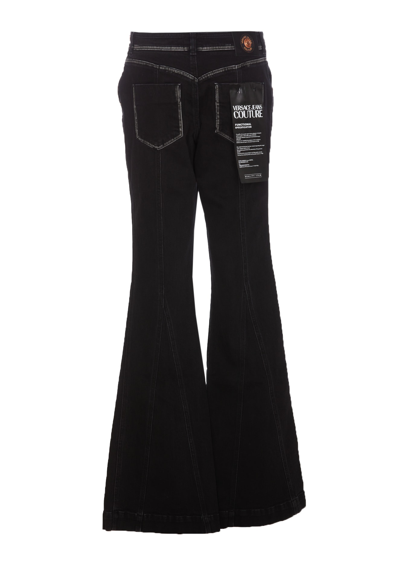 Shop Versace Jeans Couture Denim Jeans In Black Black