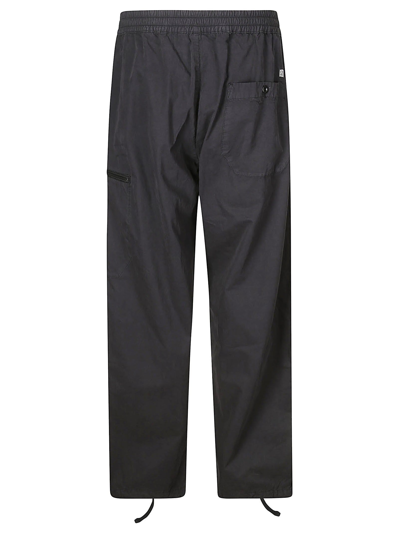 Shop C.p. Company Microreps Boxy Lens Cargo Pants In Black Sand