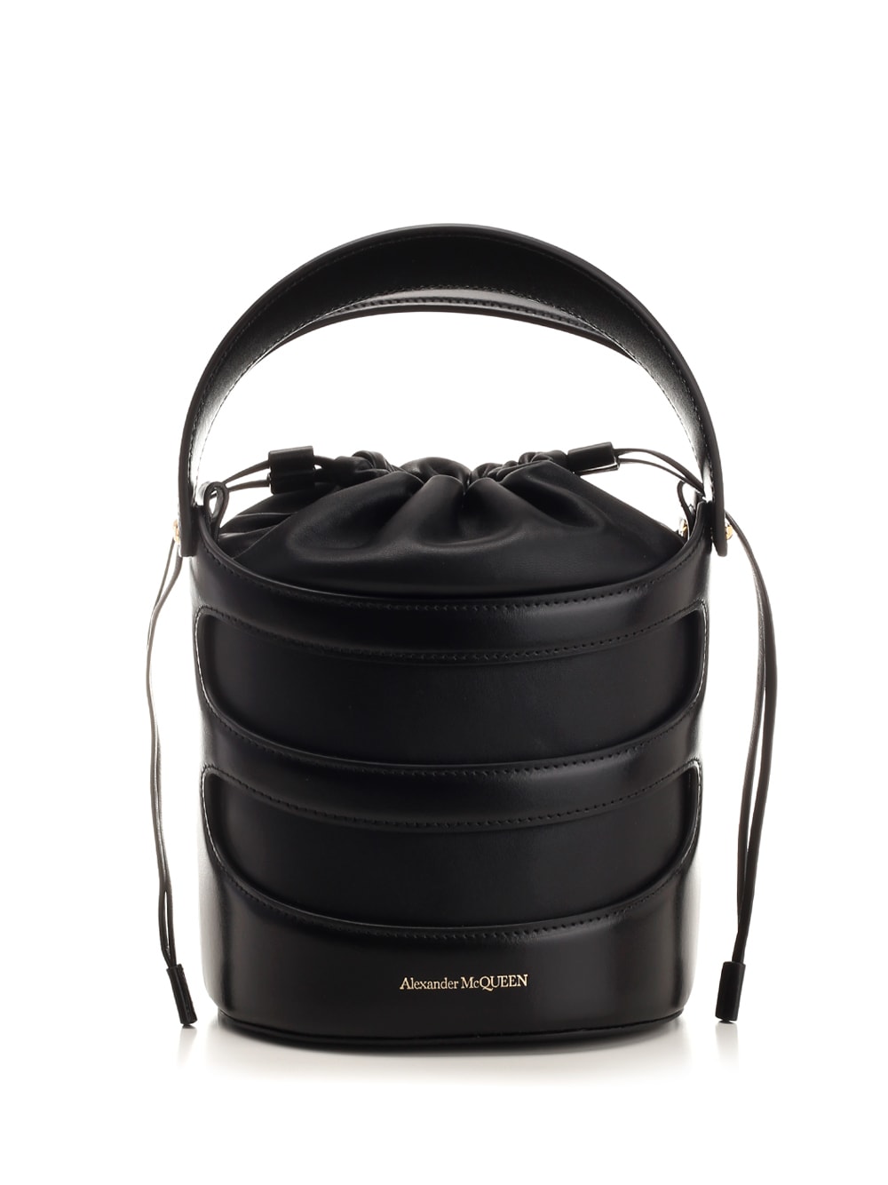 Shop Alexander Mcqueen The Rise Bucket Bag In Black