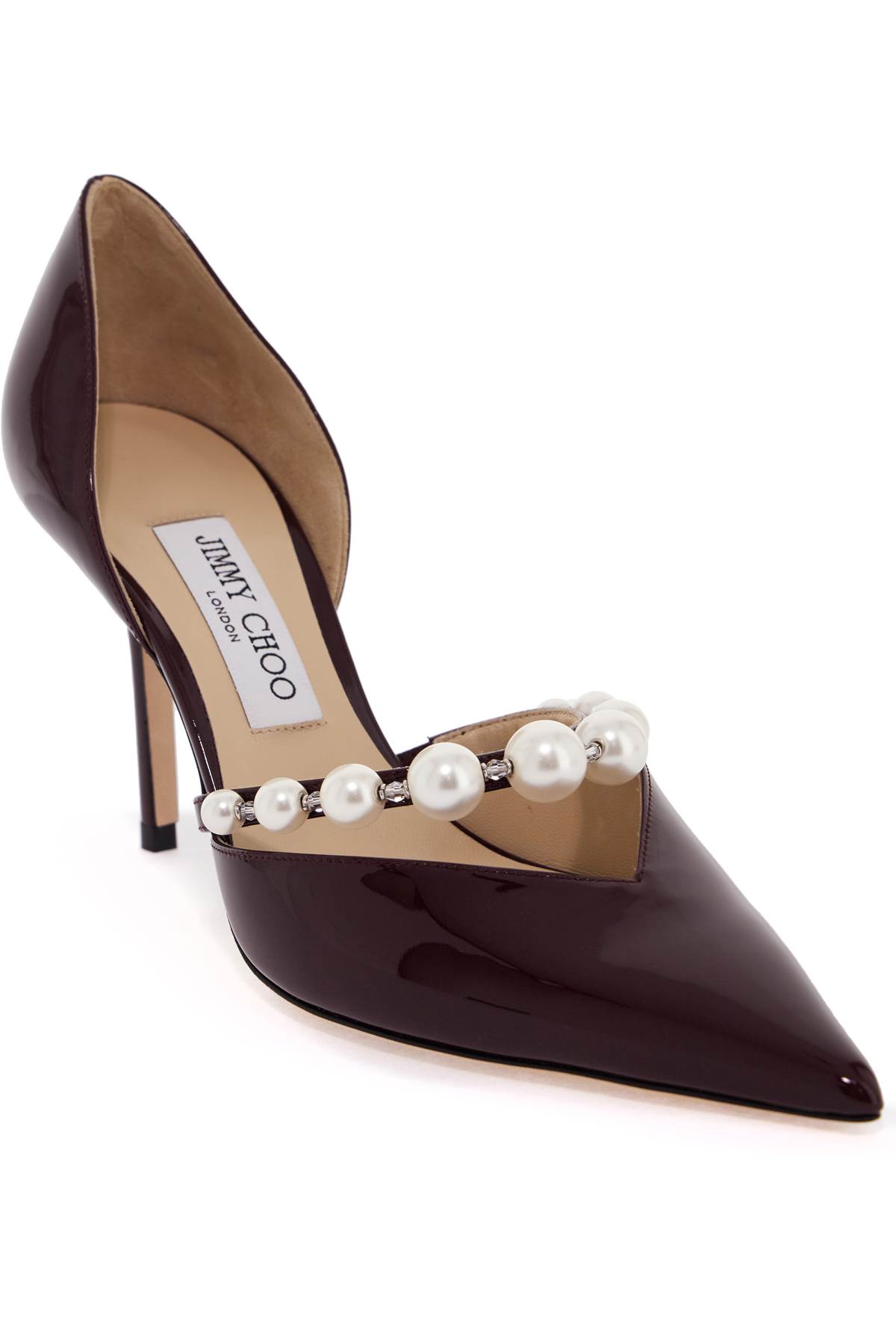 Shop Jimmy Choo Aurelie Pumps In Garnet White (purple)