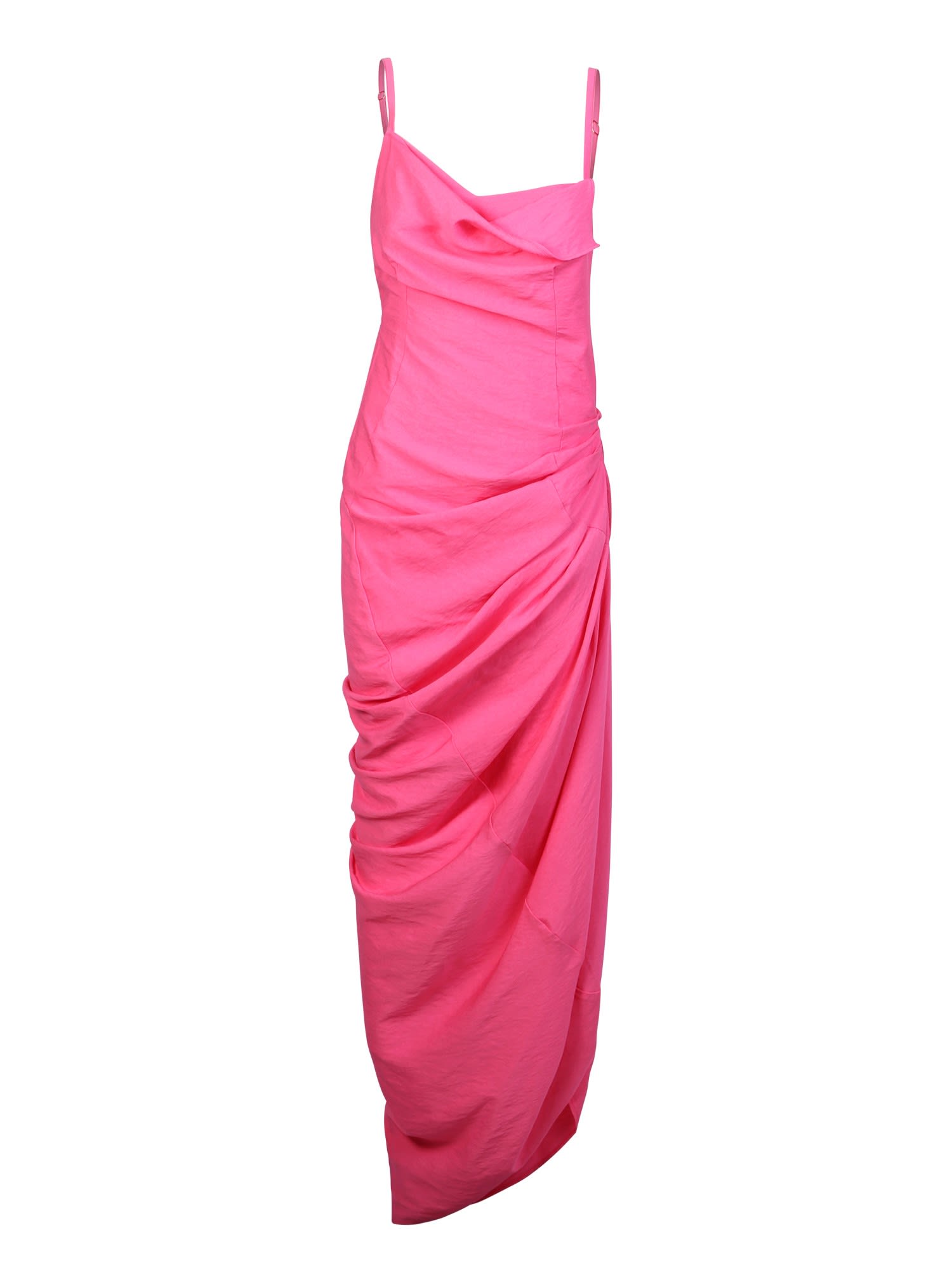 Jacquemus Pink Le Papier 'la Robe Saudade Longue' Maxi Dress