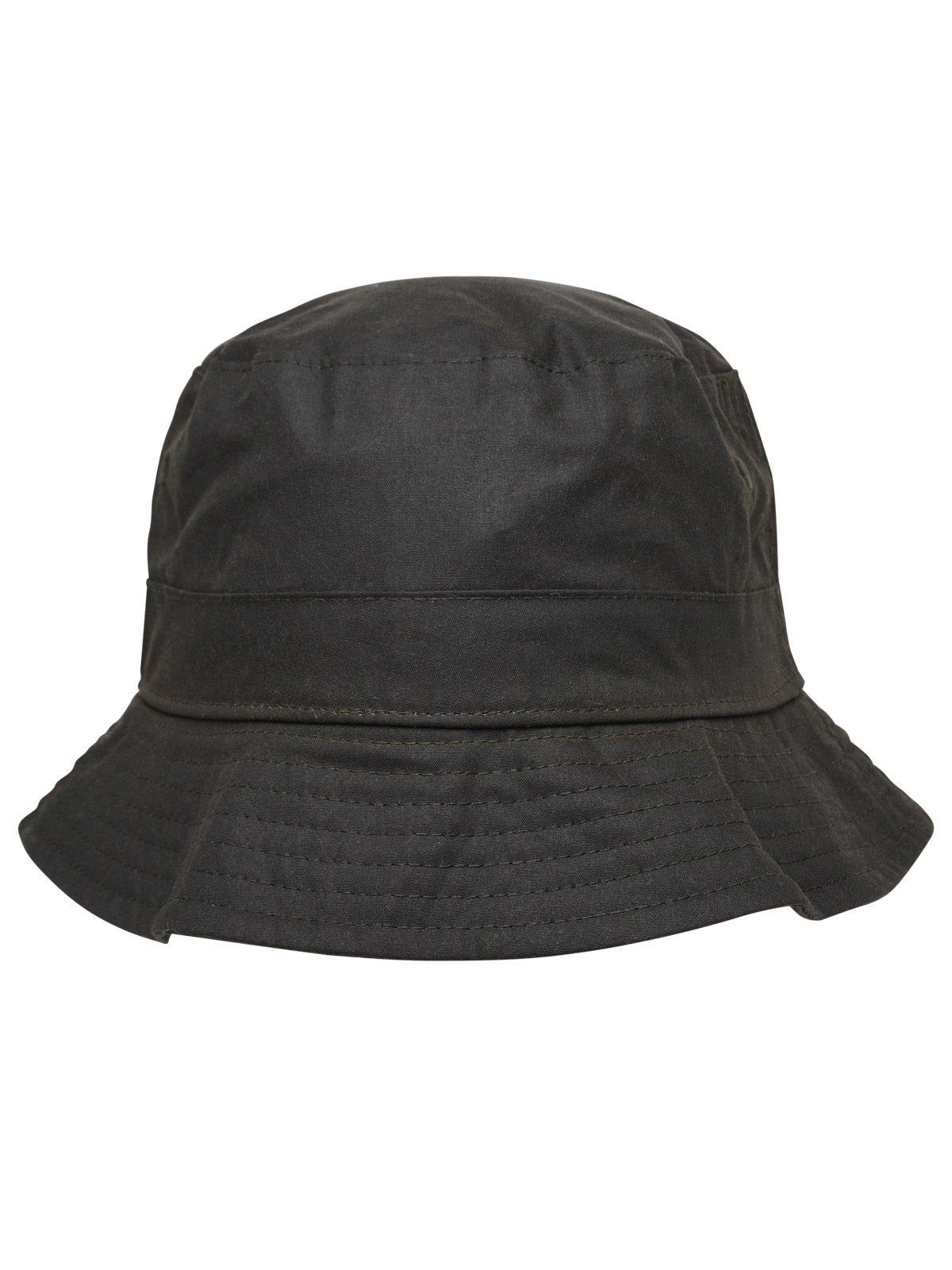 Shop Barbour Belsay Logo Embroidered Bucket Hat In Olive