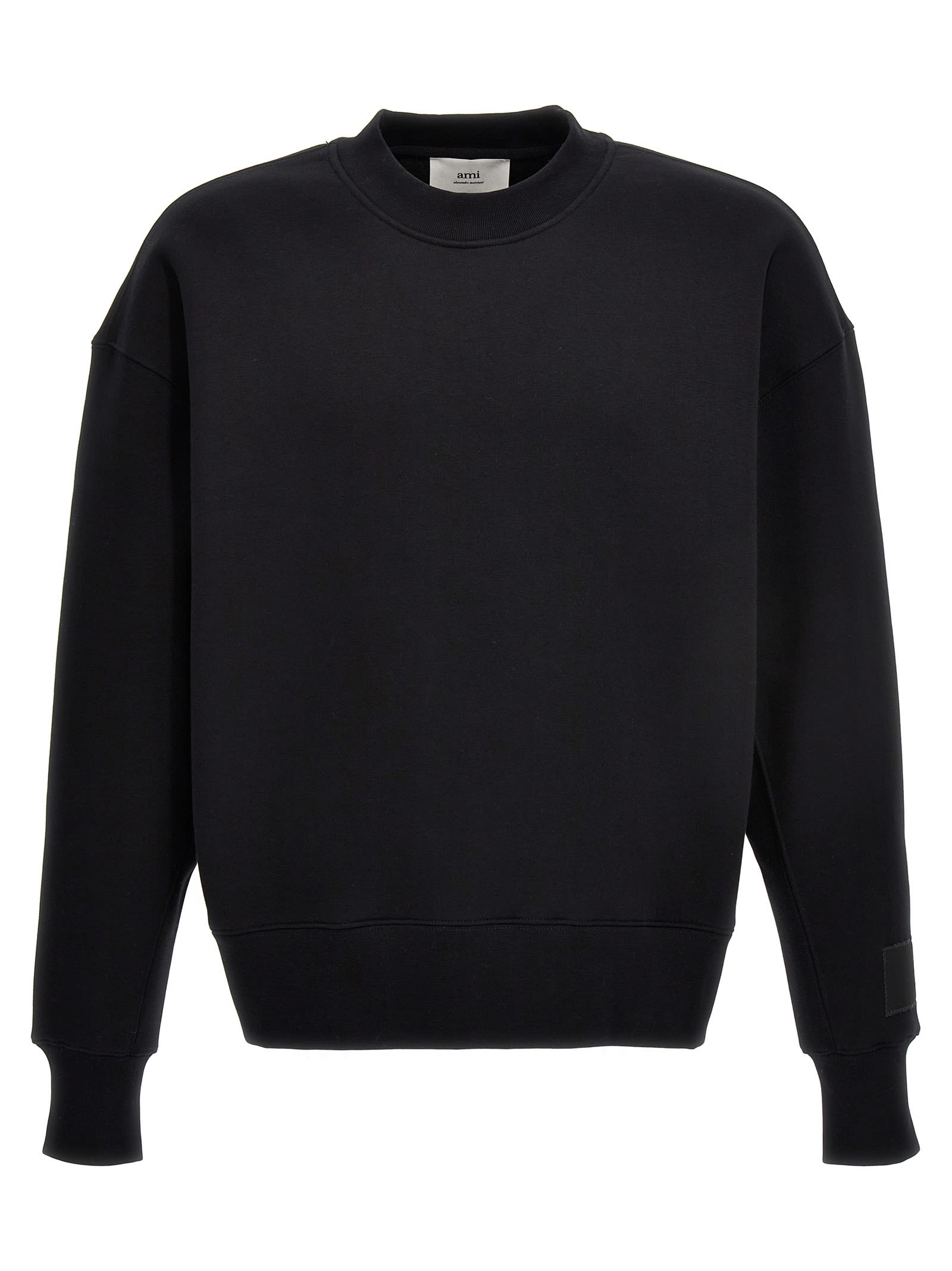 Shop Ami Alexandre Mattiussi Logo Embroidery Sweatshirt In Black