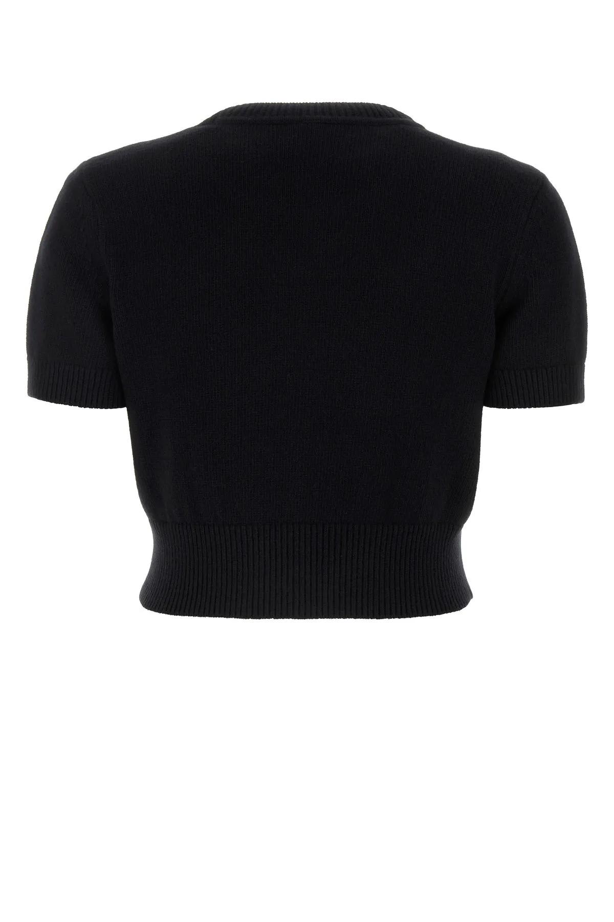 Shop Alexander Wang Black Cotton Blend Sweater