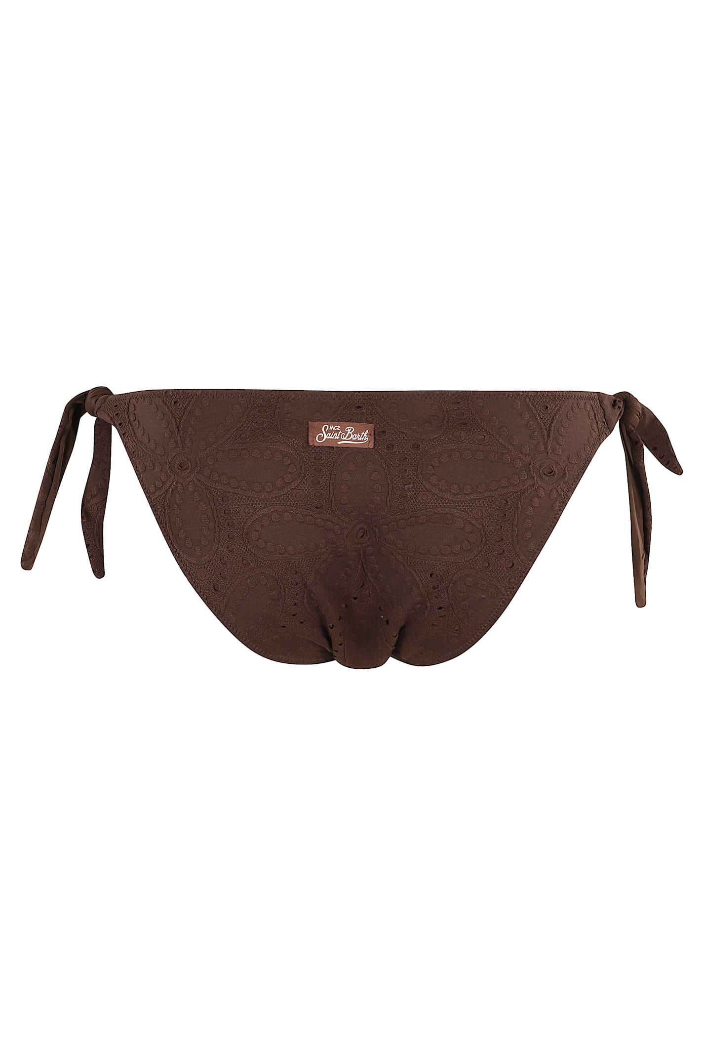 Mc2 Saint Barth Side Tie Normal Coverage Bikini In Brown