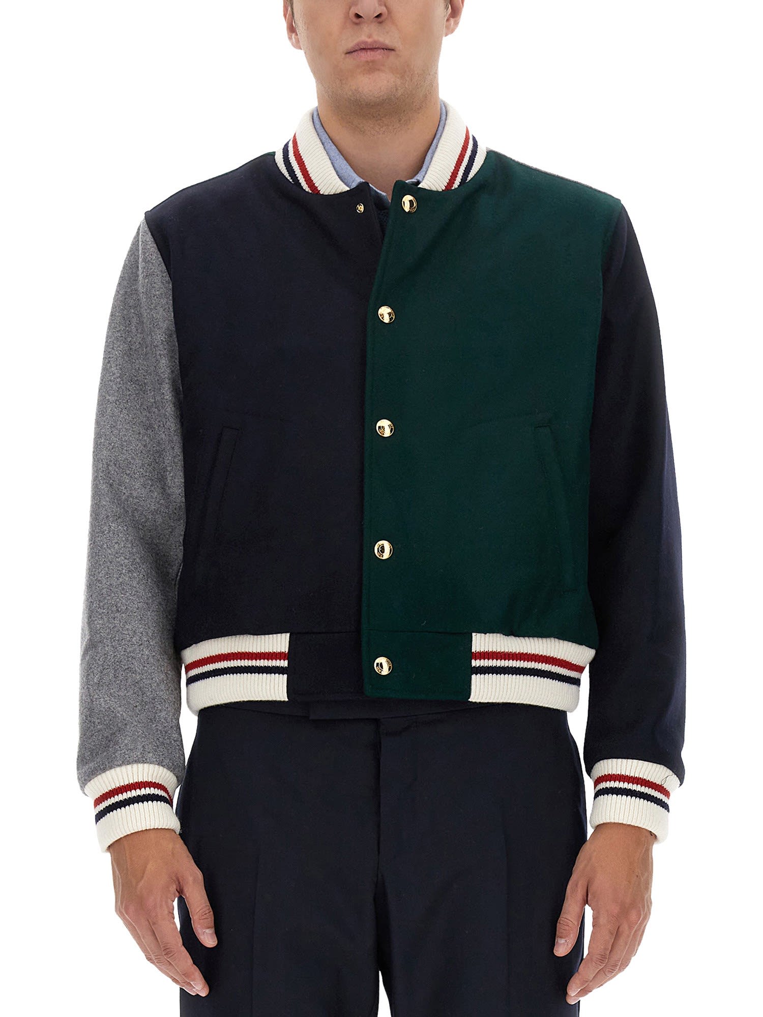 Thom Browne Snap Front Blouson Jacket