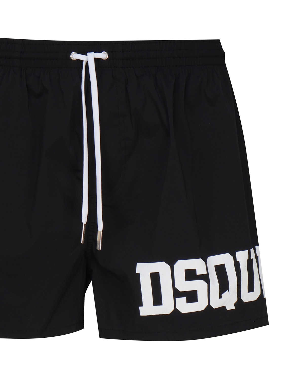 Shop Dsquared2 Logo Swimsuit In Contrasting Color In Black/white