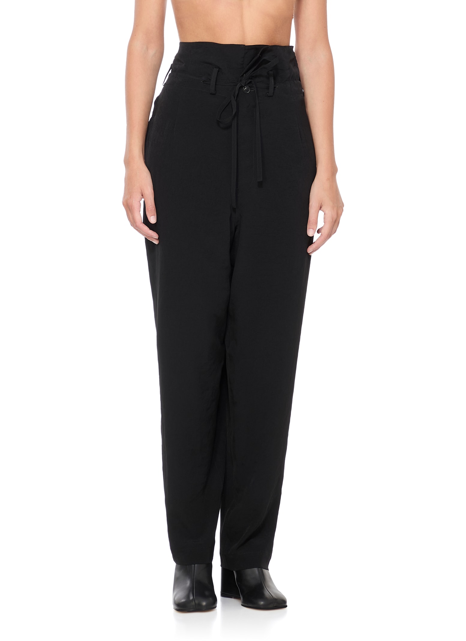 Y's Pants With Drawstrings In Black