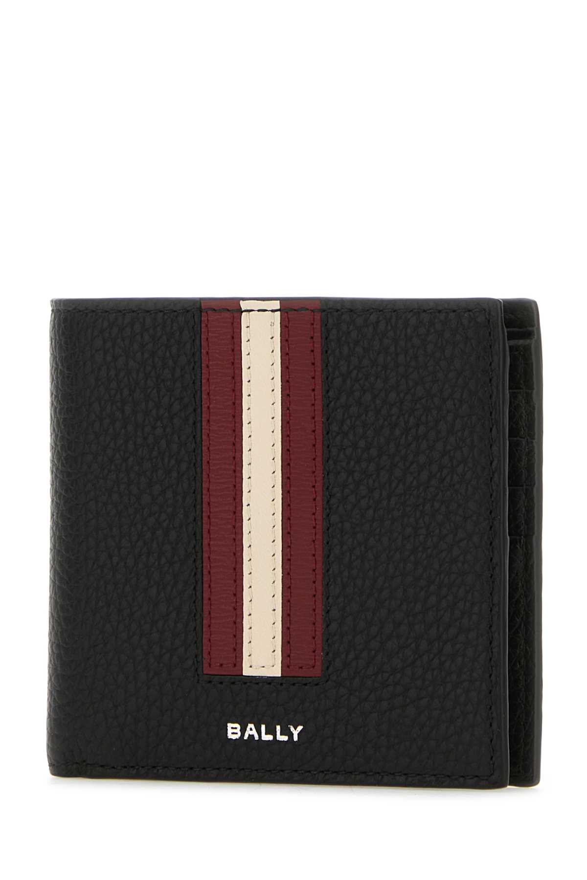 Bally Black Leather Wallet In Blackredpall