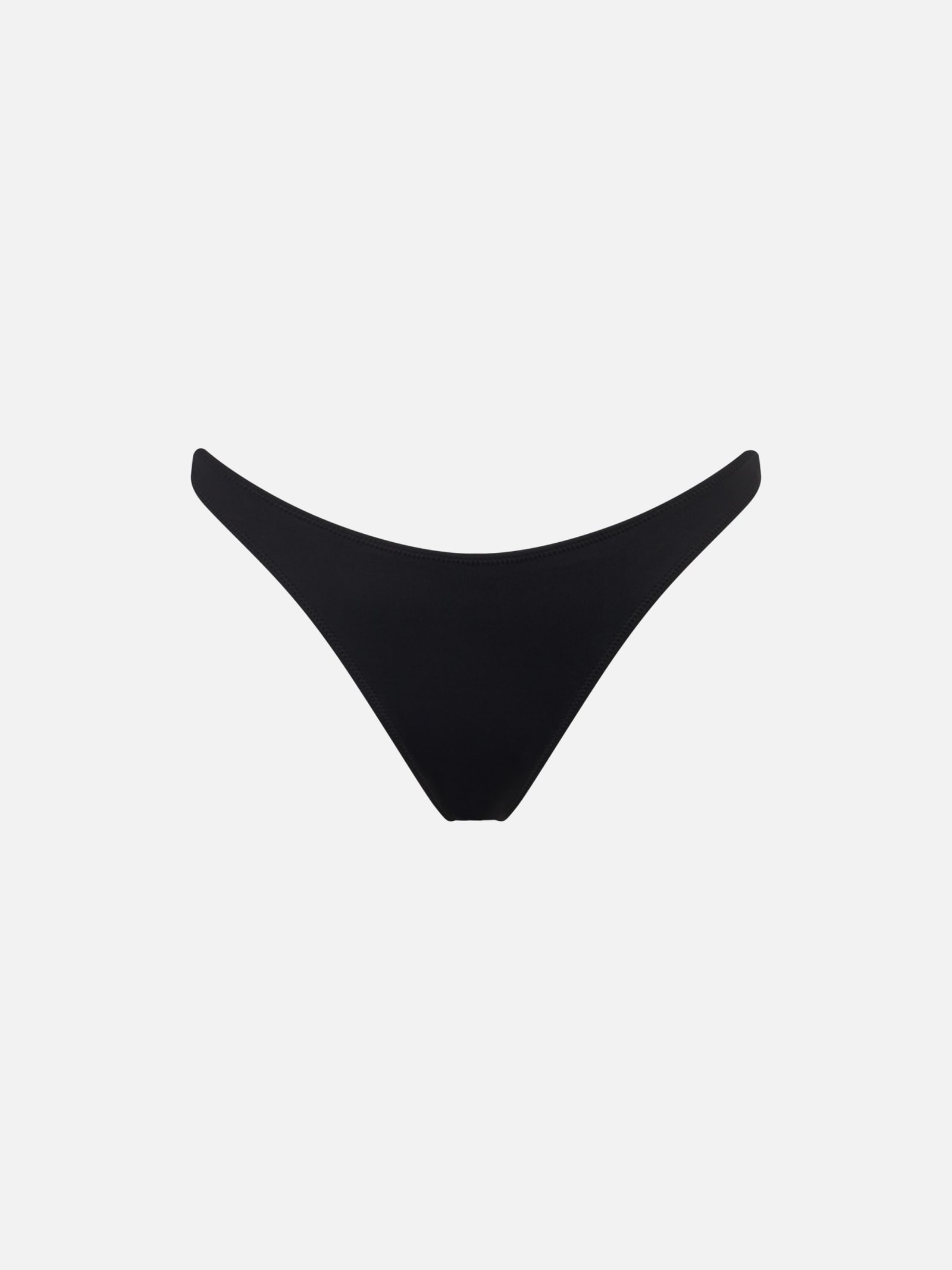 Mc2 Saint Barth Woman Black Crinkle Cheeky Swim Briefs Naomi In Black