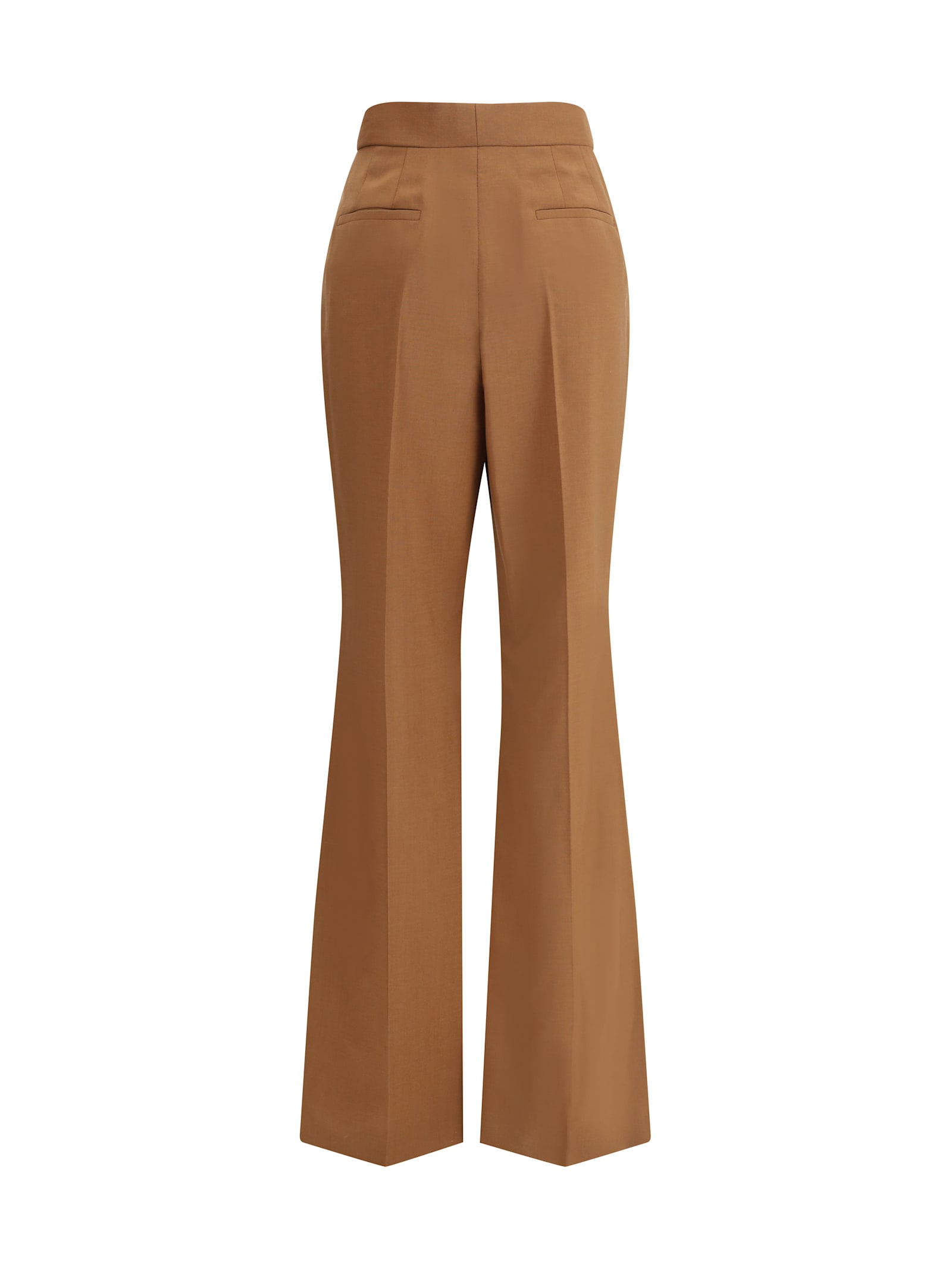 Fendi Wool Charleston Pants In Brown