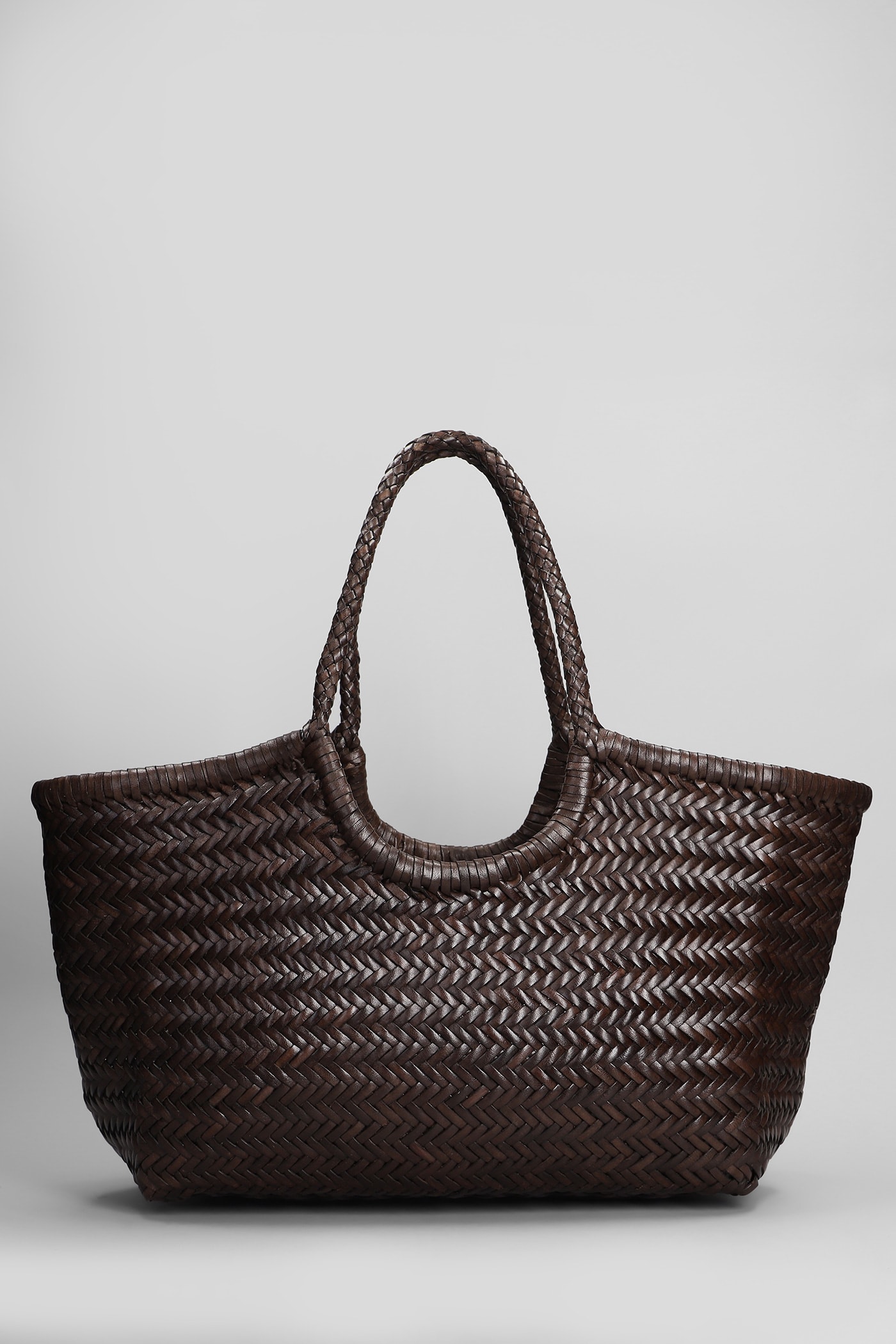 Nantucket Basket Big Tote In Brown Leather