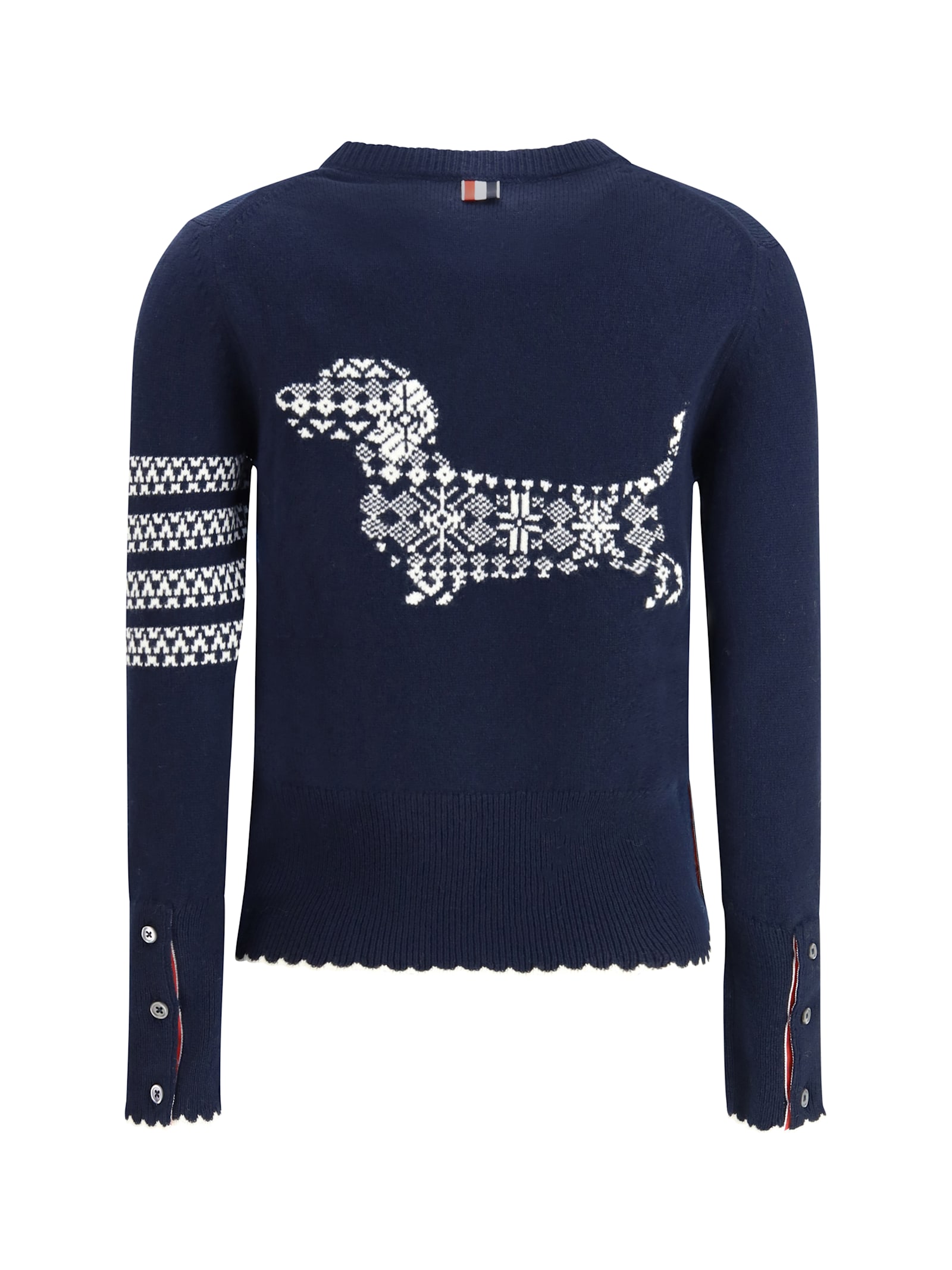 Thom Browne Holiday Hector Long-sleeve Crew-neck Jumper In Blue