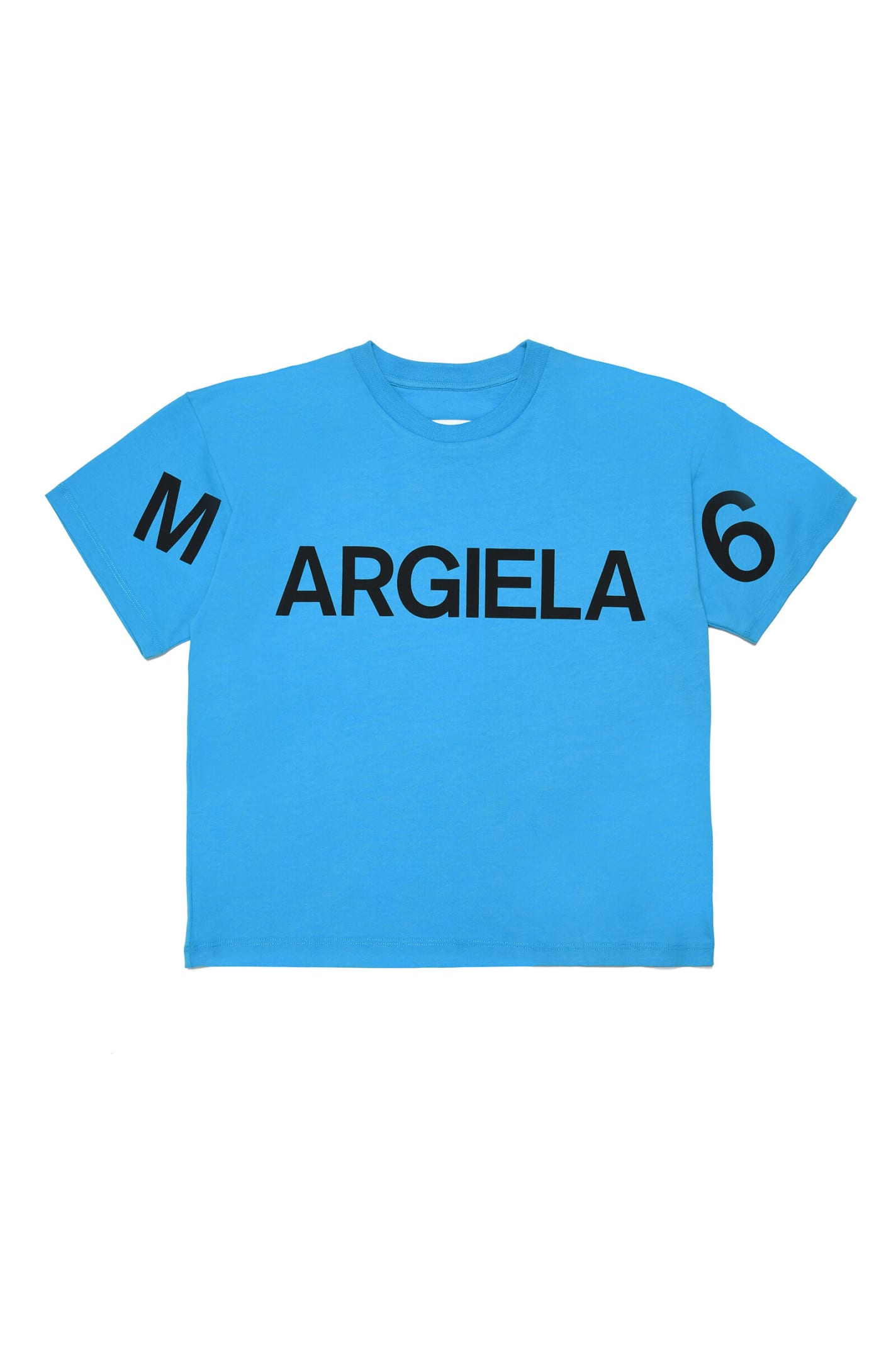 Maison Margiela Kids' Mm6t36u T-shirt  In Royal Blue