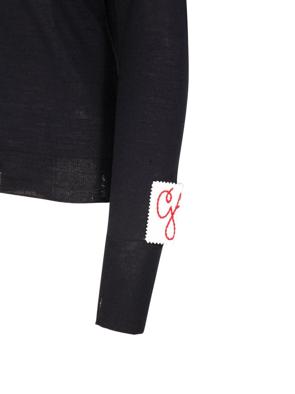Shop Golden Goose Distressed Effect Knit Jumper In Black