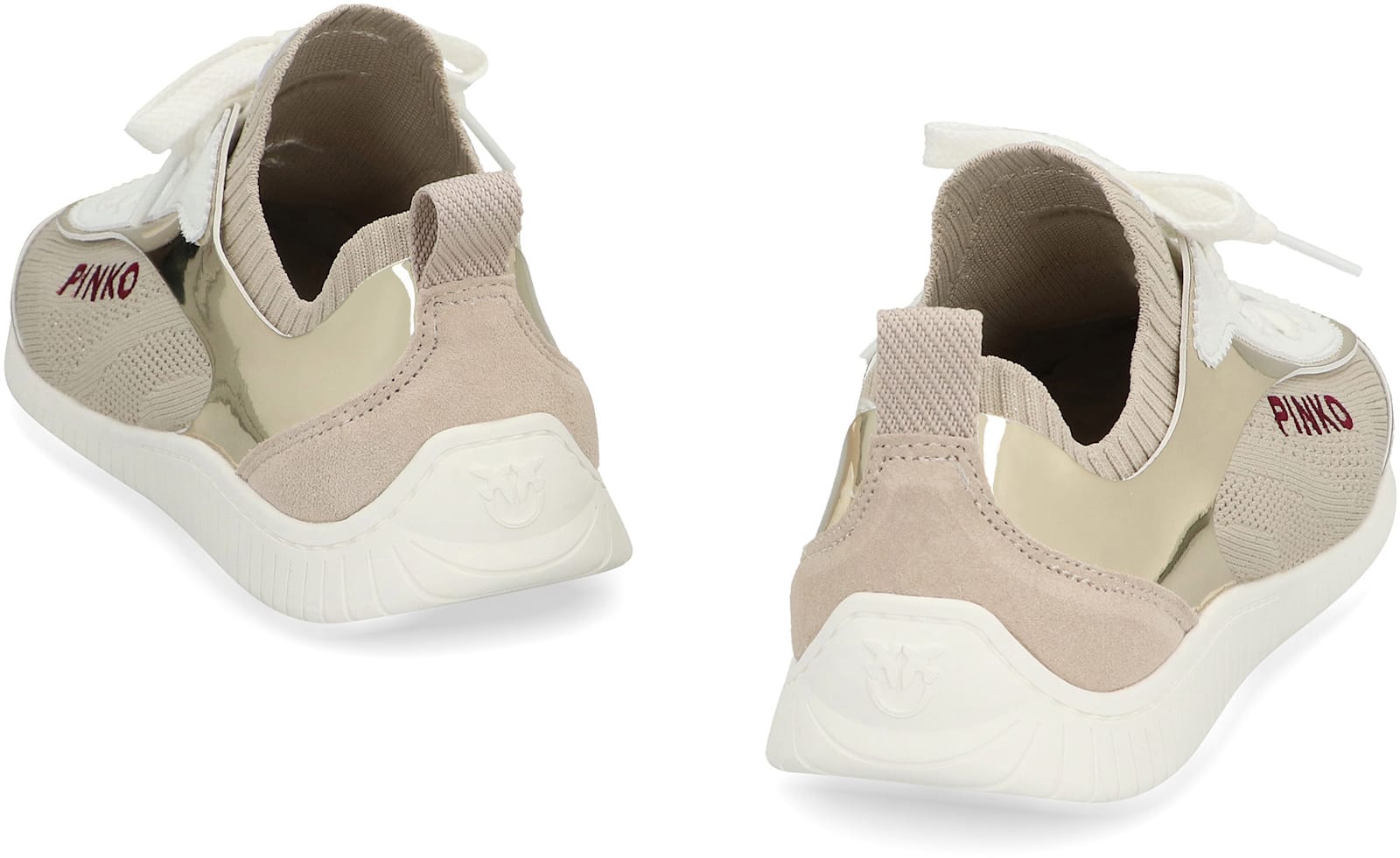 Shop Pinko Reby Low-top Sneakers In Beige