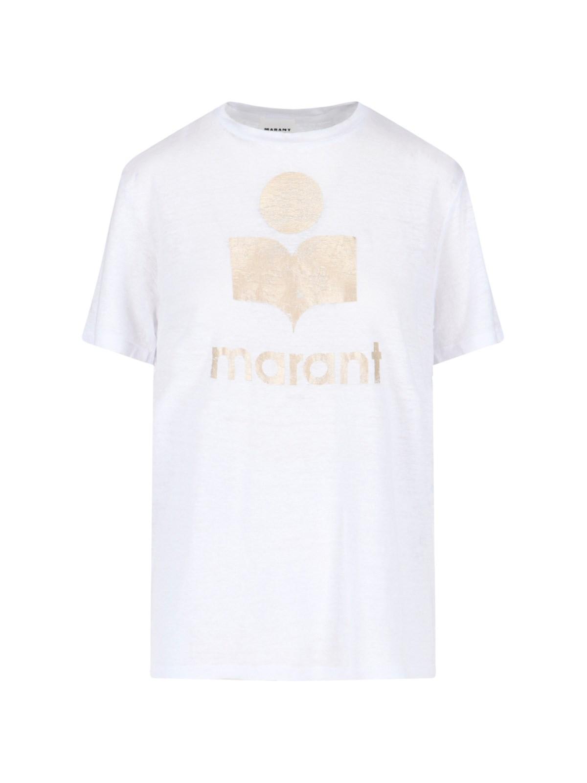 Shop Marant Etoile Zewel Printed T-shirt In White