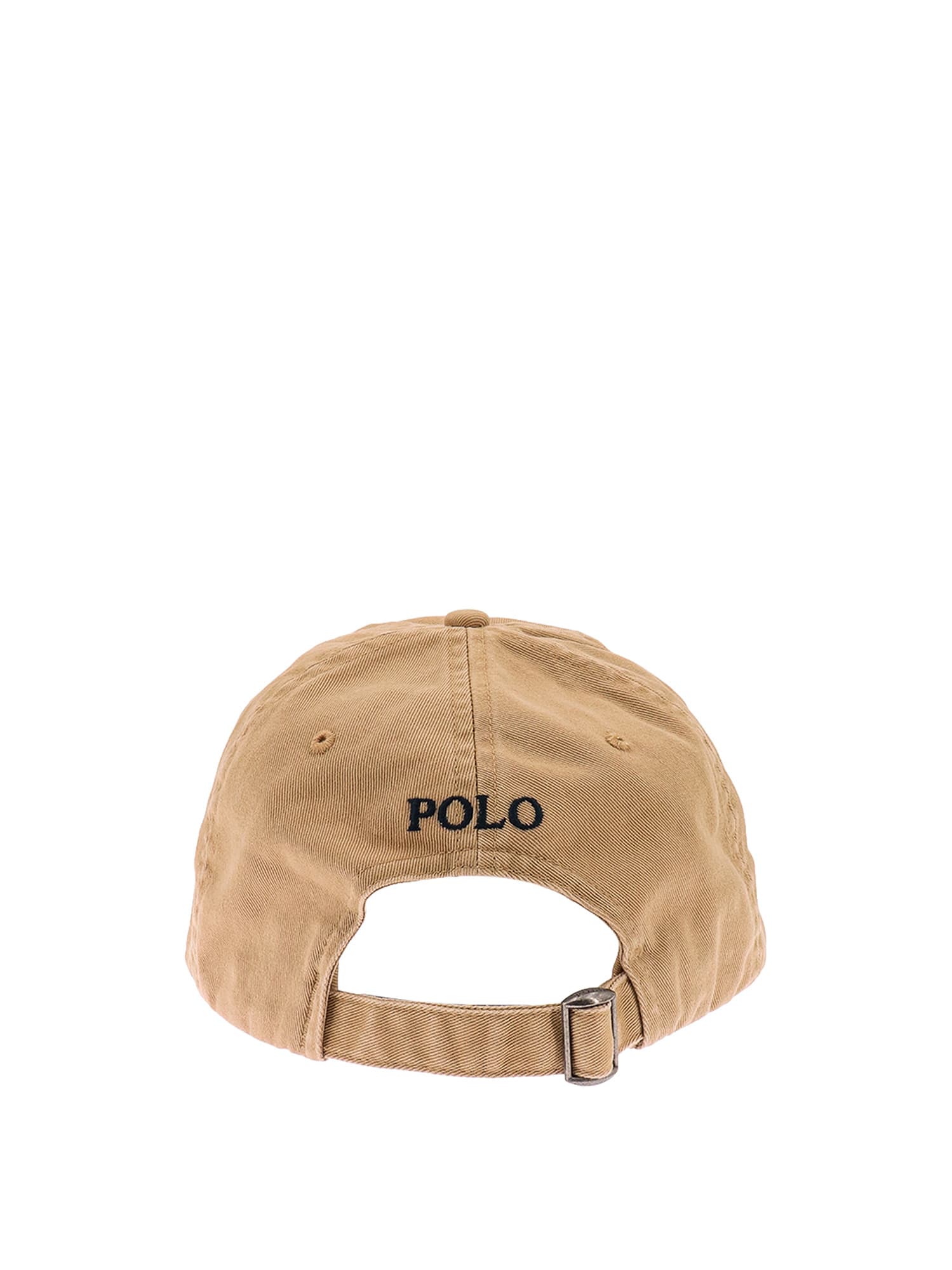 Polo Ralph Lauren Beige Baseball Cap With Blue Pony In Brown