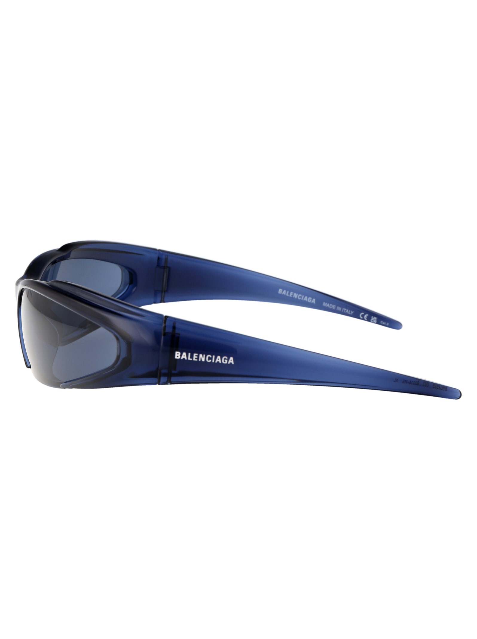 Shop Balenciaga Bb0253s Sunglasses In 003 Blue Blue Blue