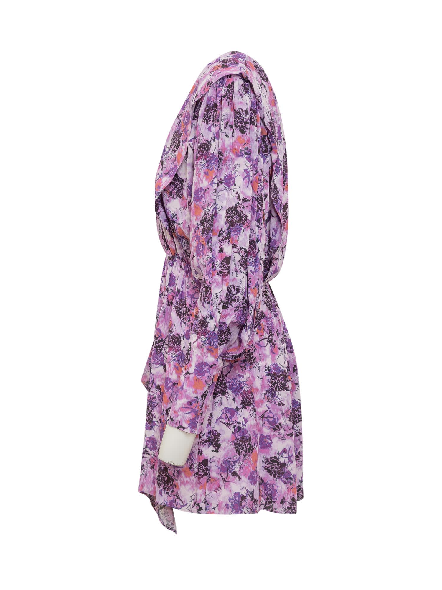 Shop Iro Madea Dress In Purple/multicolor