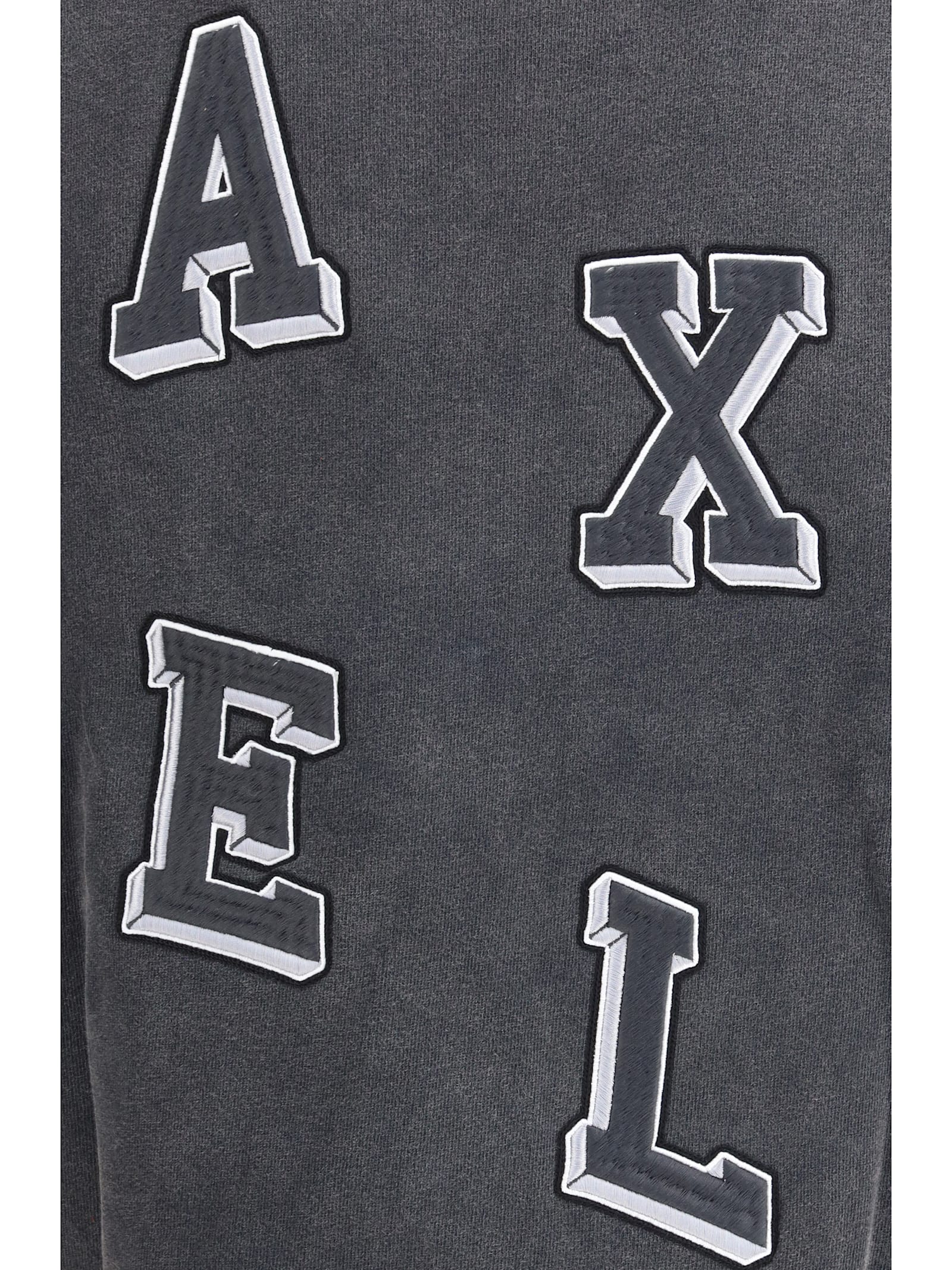 Axel Arigato Anthracite Grey Typo-embroidered Jersey Sweatshirt In Gray